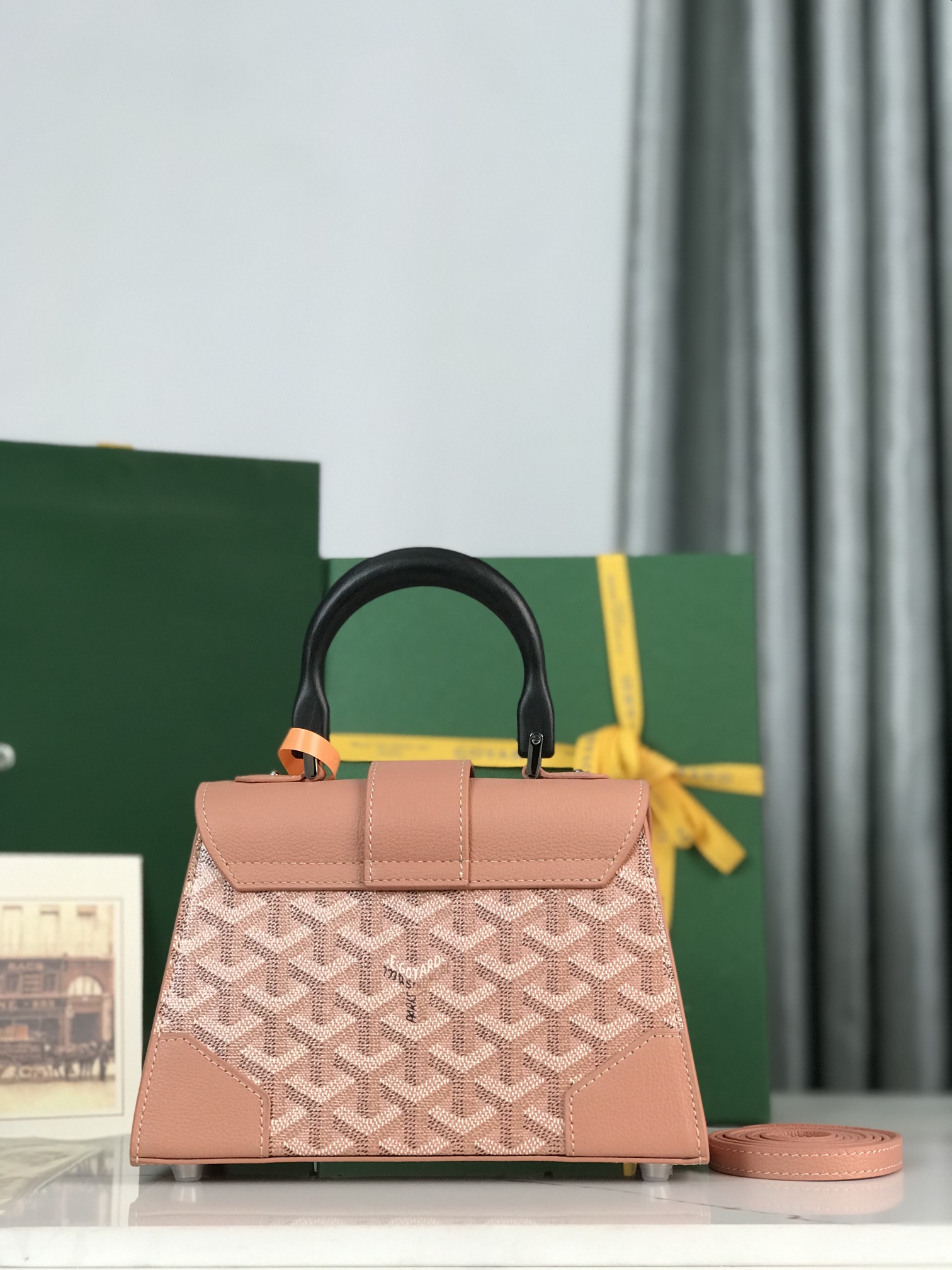 Goyard pink Goyardine Canvas And Chevroches ...