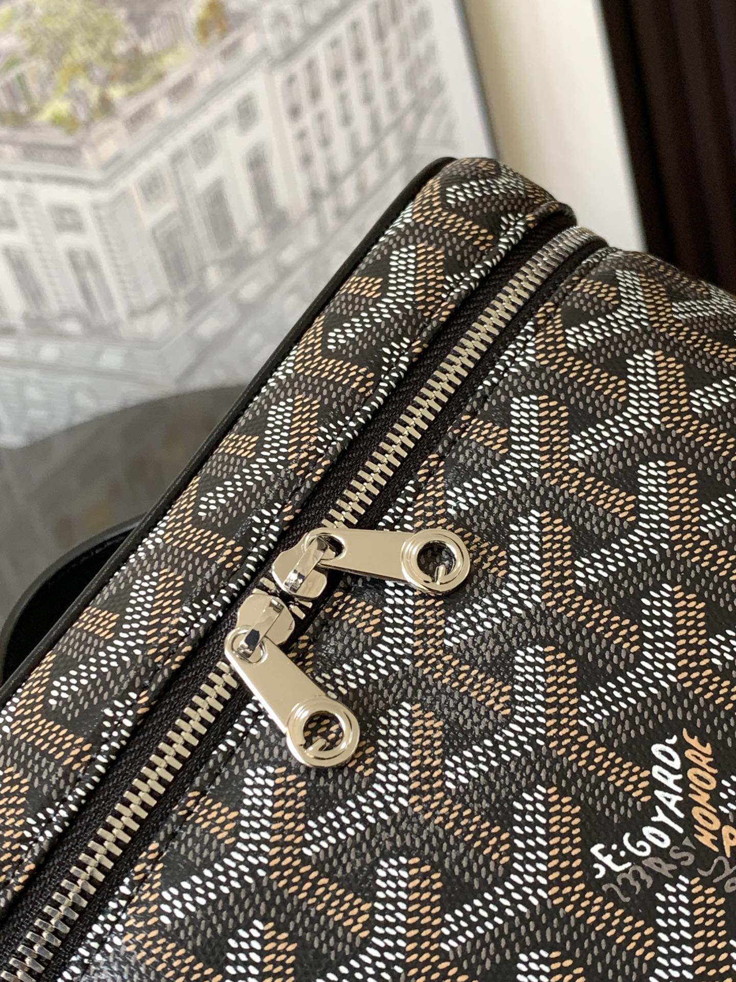 Goyard Black Goyardine Muse Vanity Case Cloth Cloth ref.1398610