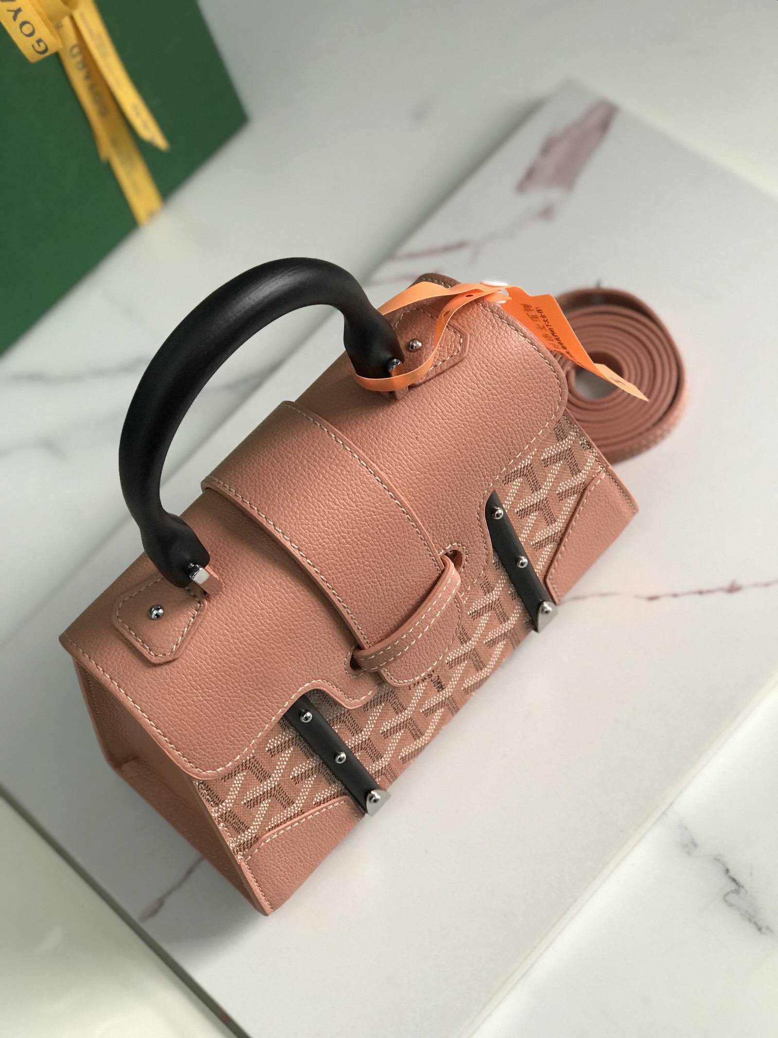 Goyard pink Goyardine Canvas And Chevroches ...