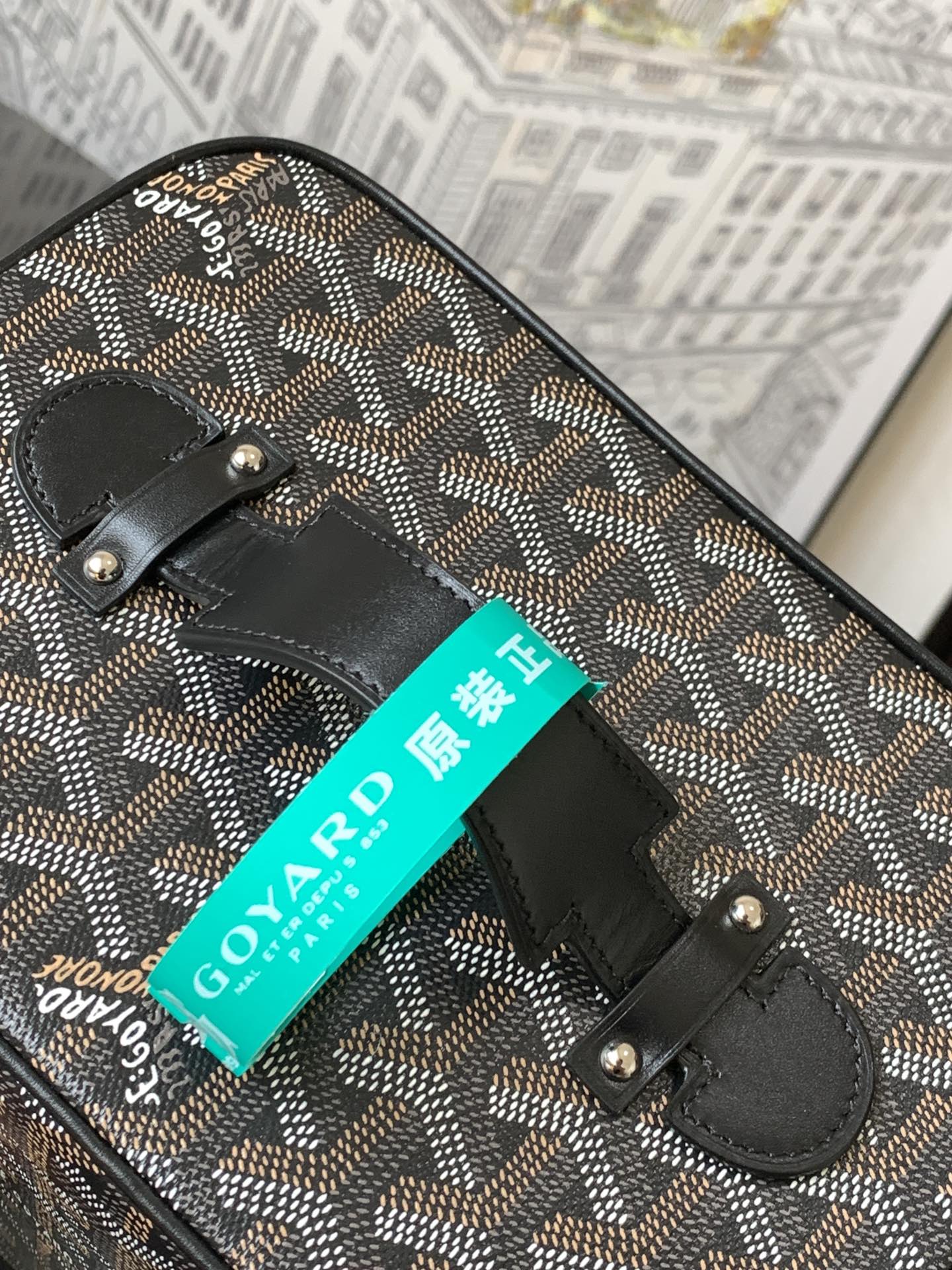 Goyard Black Goyardine Muse Vanity Case Cloth Cloth ref.1398610