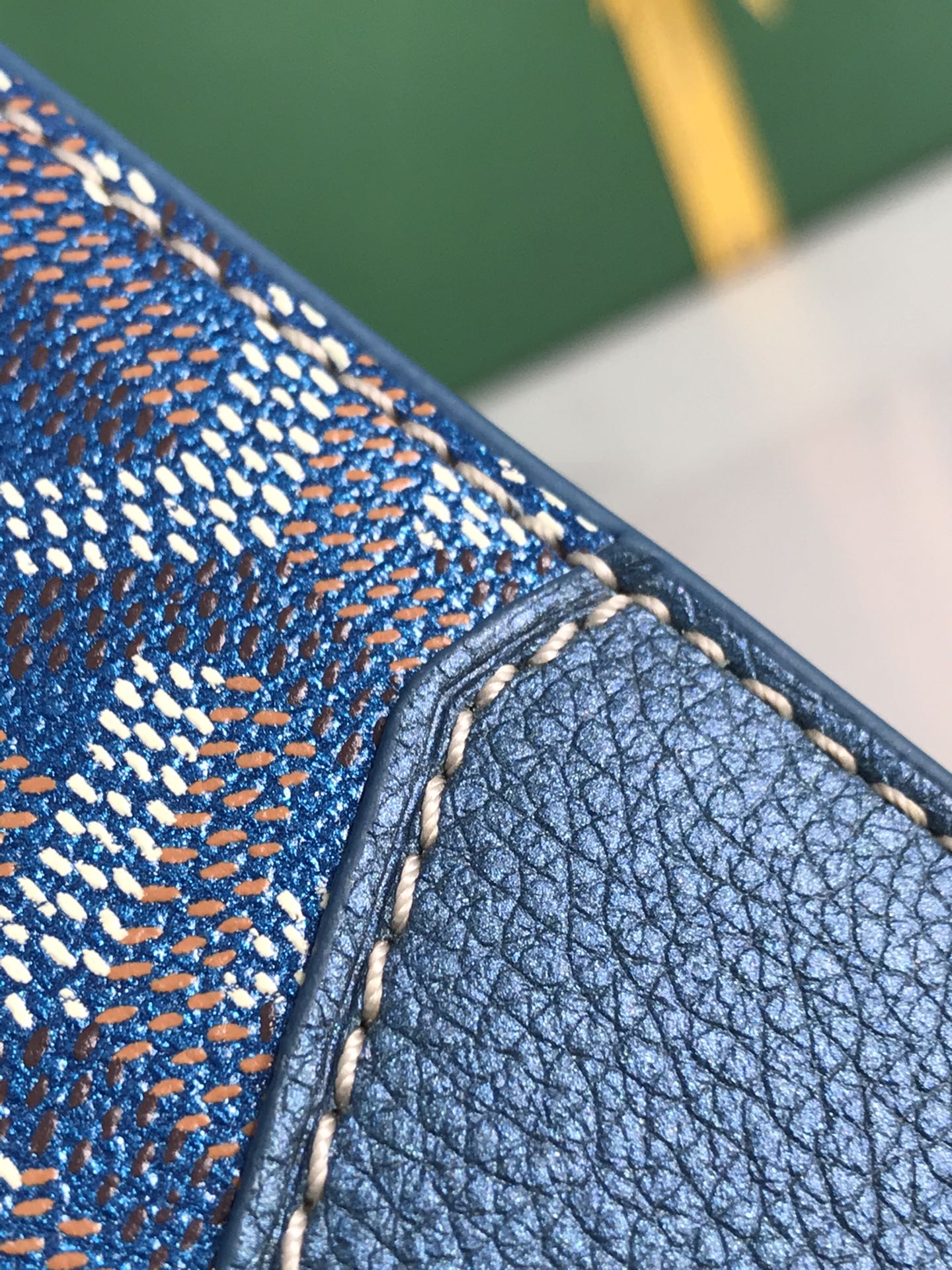 Goyard blue Goyardine Canvas And Chevroches ...