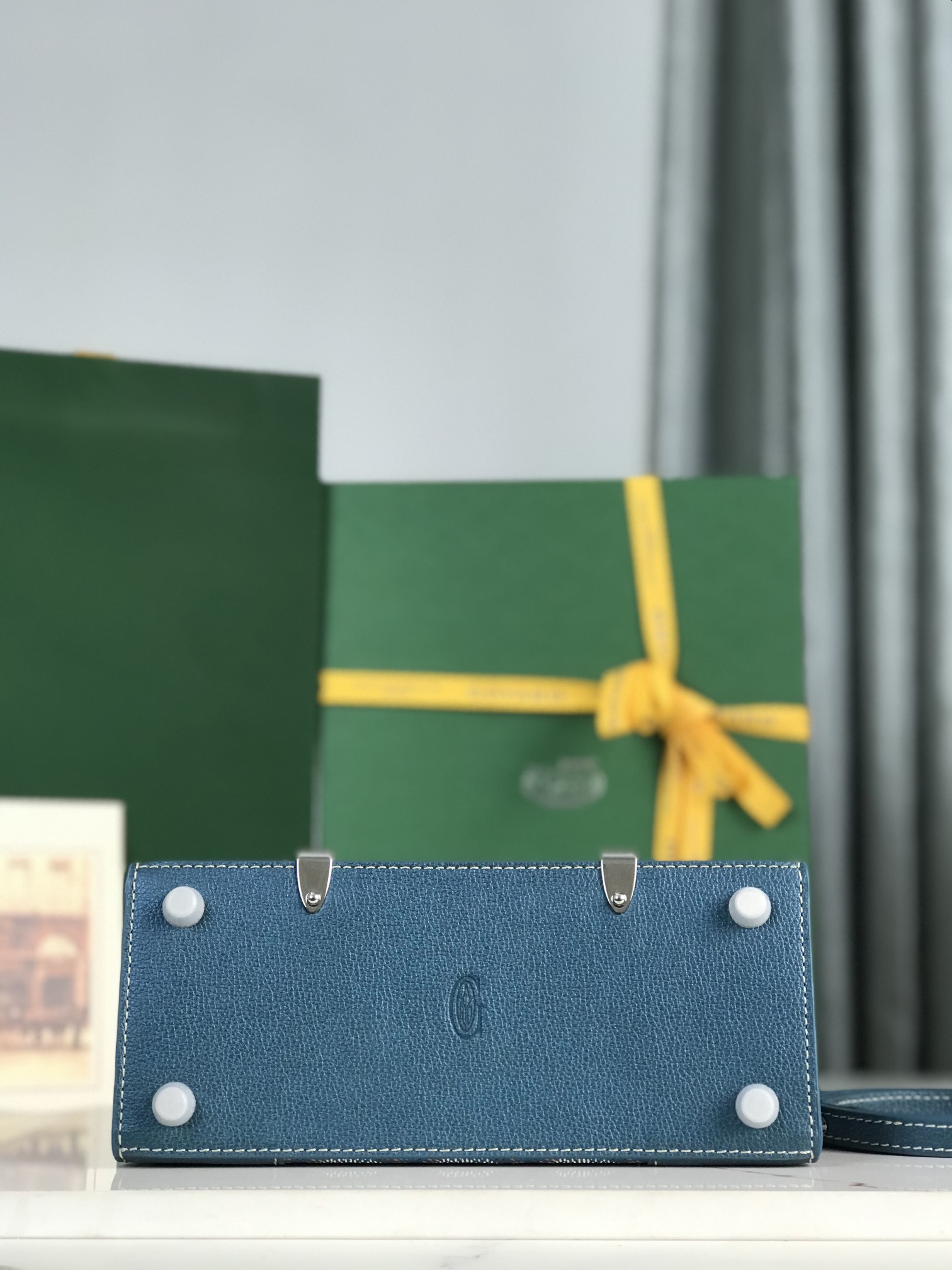 Goyard blue Goyardine Canvas And Chevroches ...