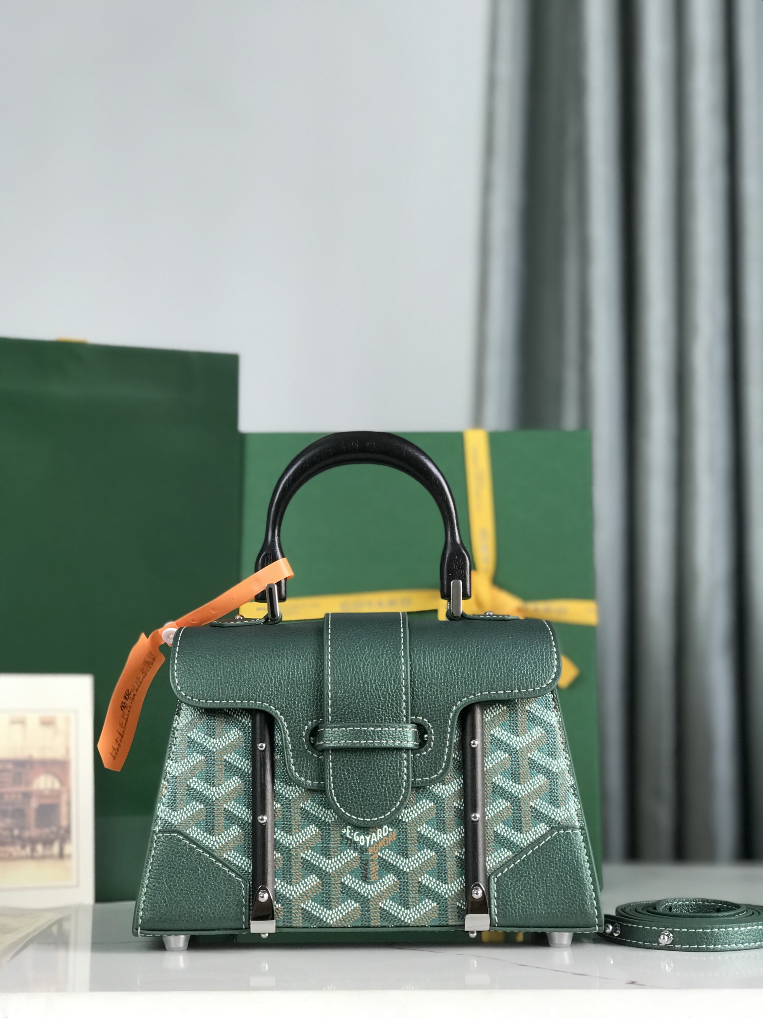 Goyard Green Goyardine Canvas And Chevroches …
