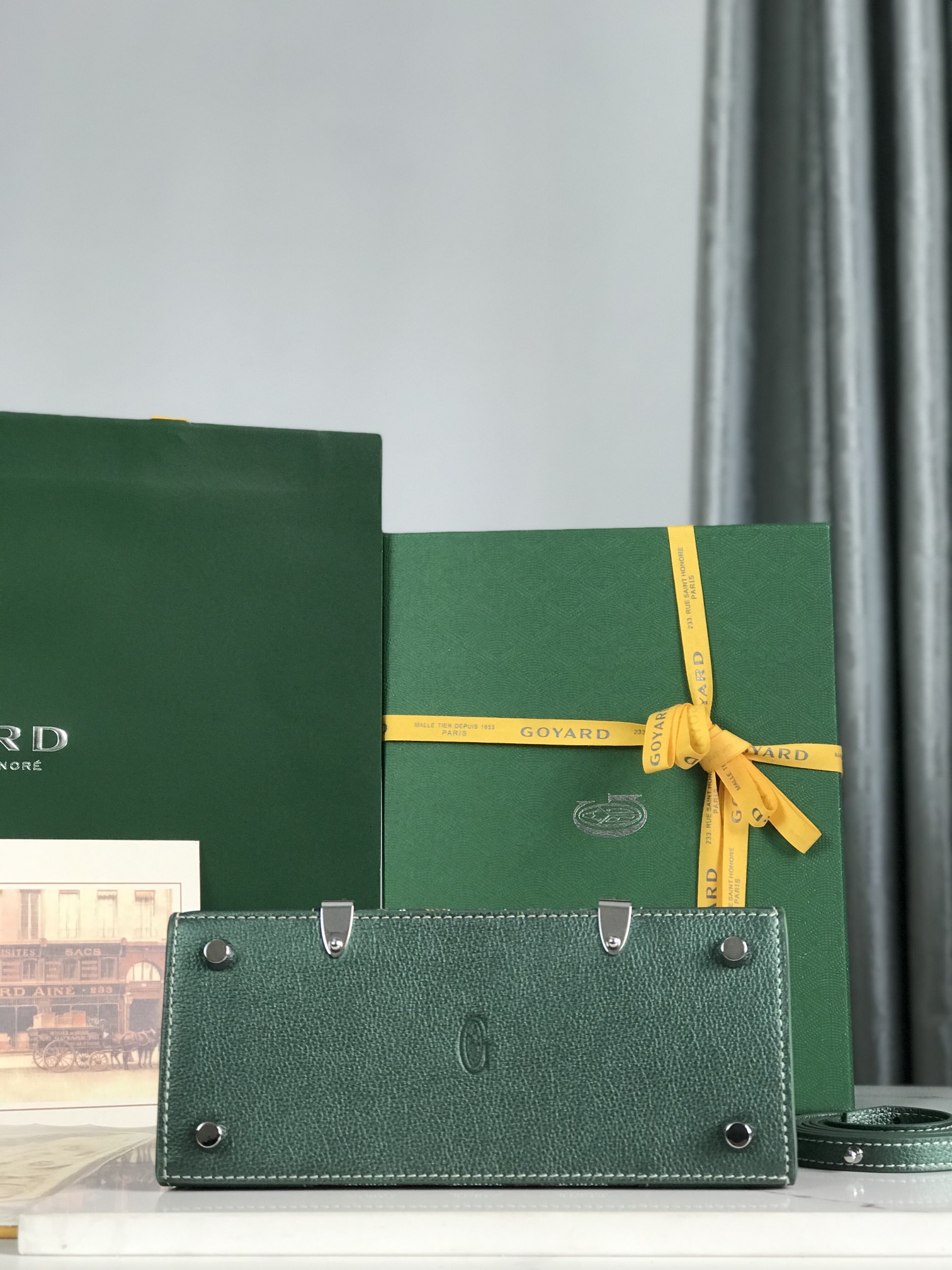 Goyard Green Goyardine Canvas And Chevroches ...