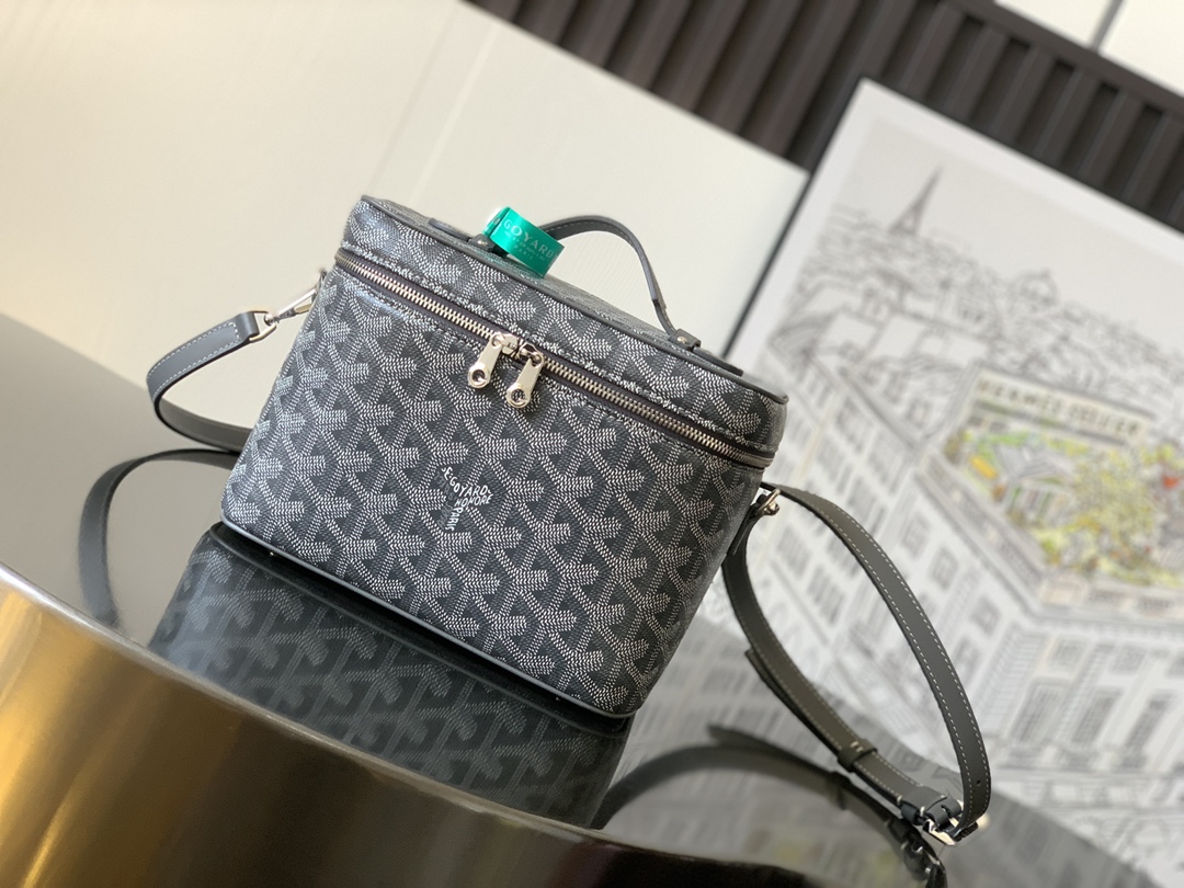 Goyard Grey Goyardine Muse Vanity PM Case