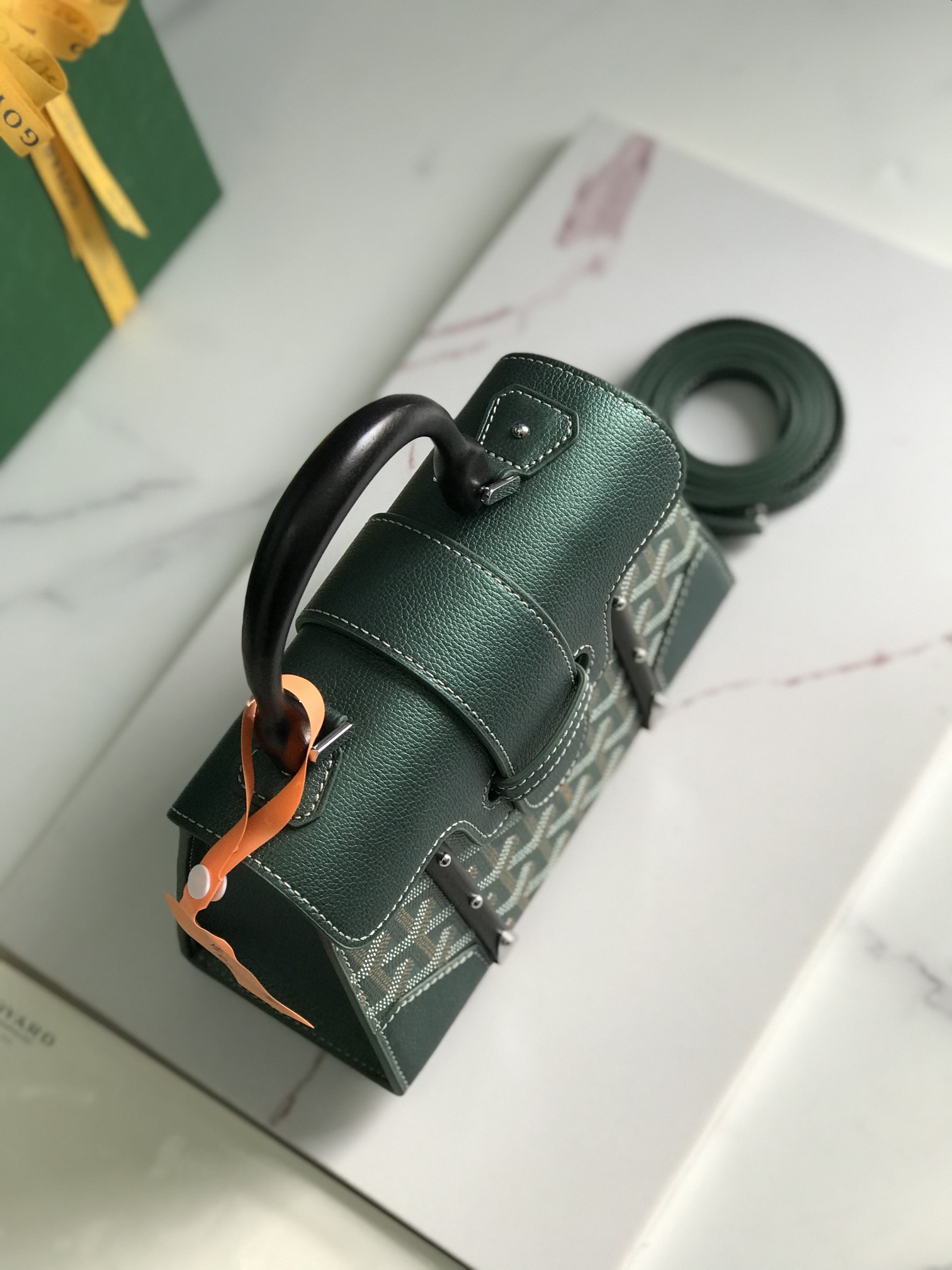 Goyard Green Goyardine Canvas And Chevroches ...