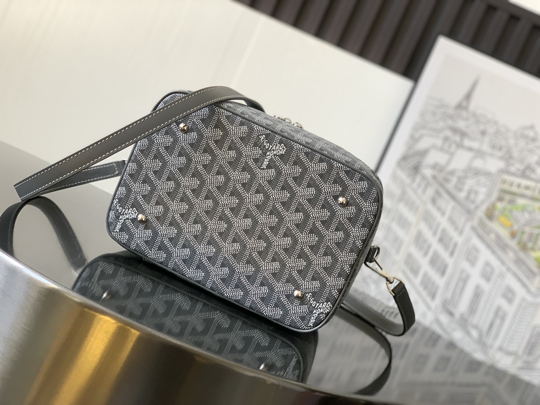Goyard Grey Goyardine Muse Vanity PM Case