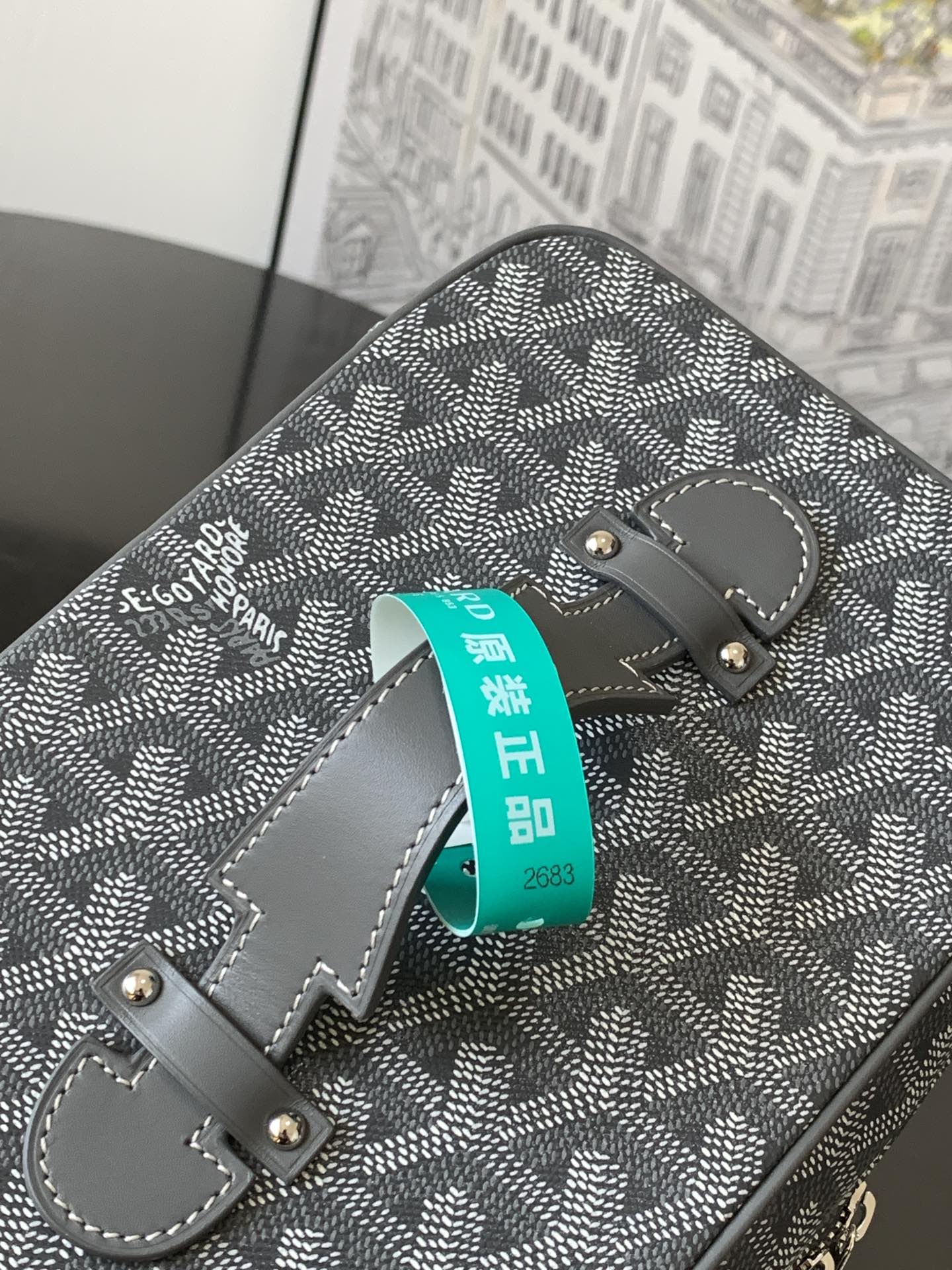 Goyard Grey Goyardine Muse Vanity PM Case