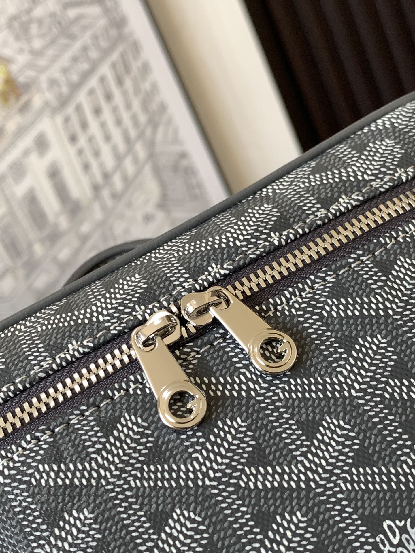 Goyard Grey Goyardine Muse Vanity PM Case
