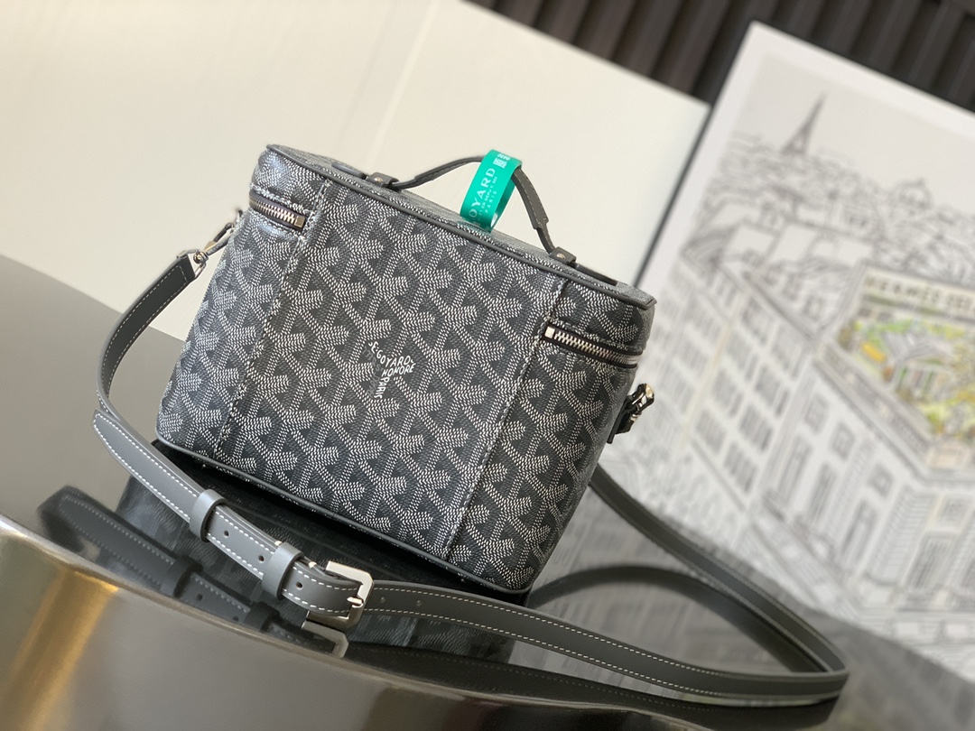 Goyard Grey Goyardine Muse Vanity PM Case