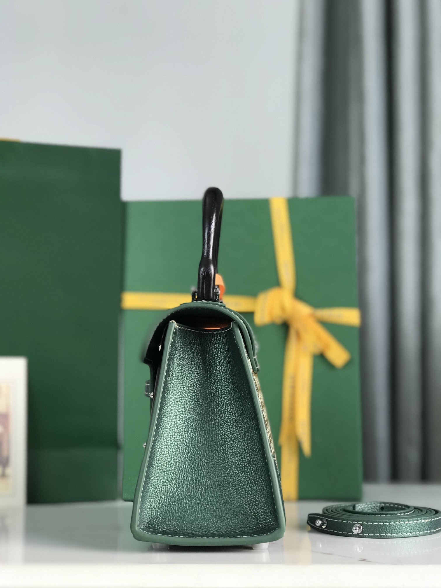 Goyard Green Goyardine Canvas And Chevroches ...