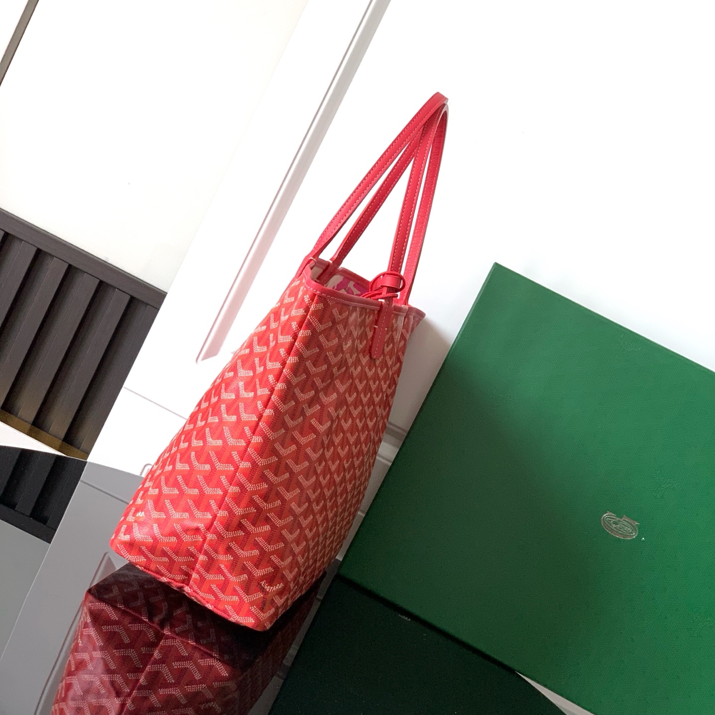 GOYARD Goyardine Le Jardin Saint Louis PM Iris bag red