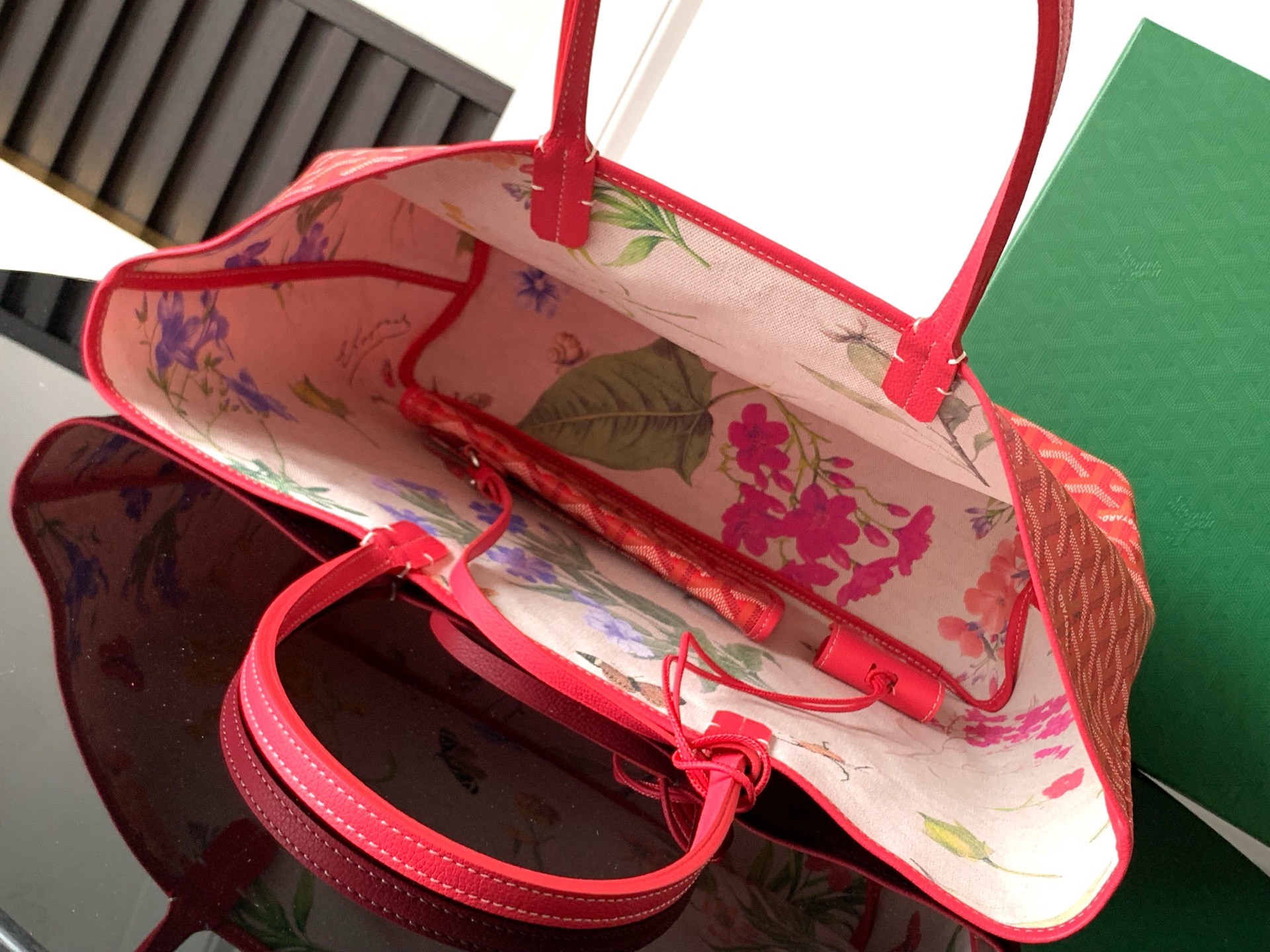 GOYARD Goyardine Le Jardin Saint Louis PM Iris bag red