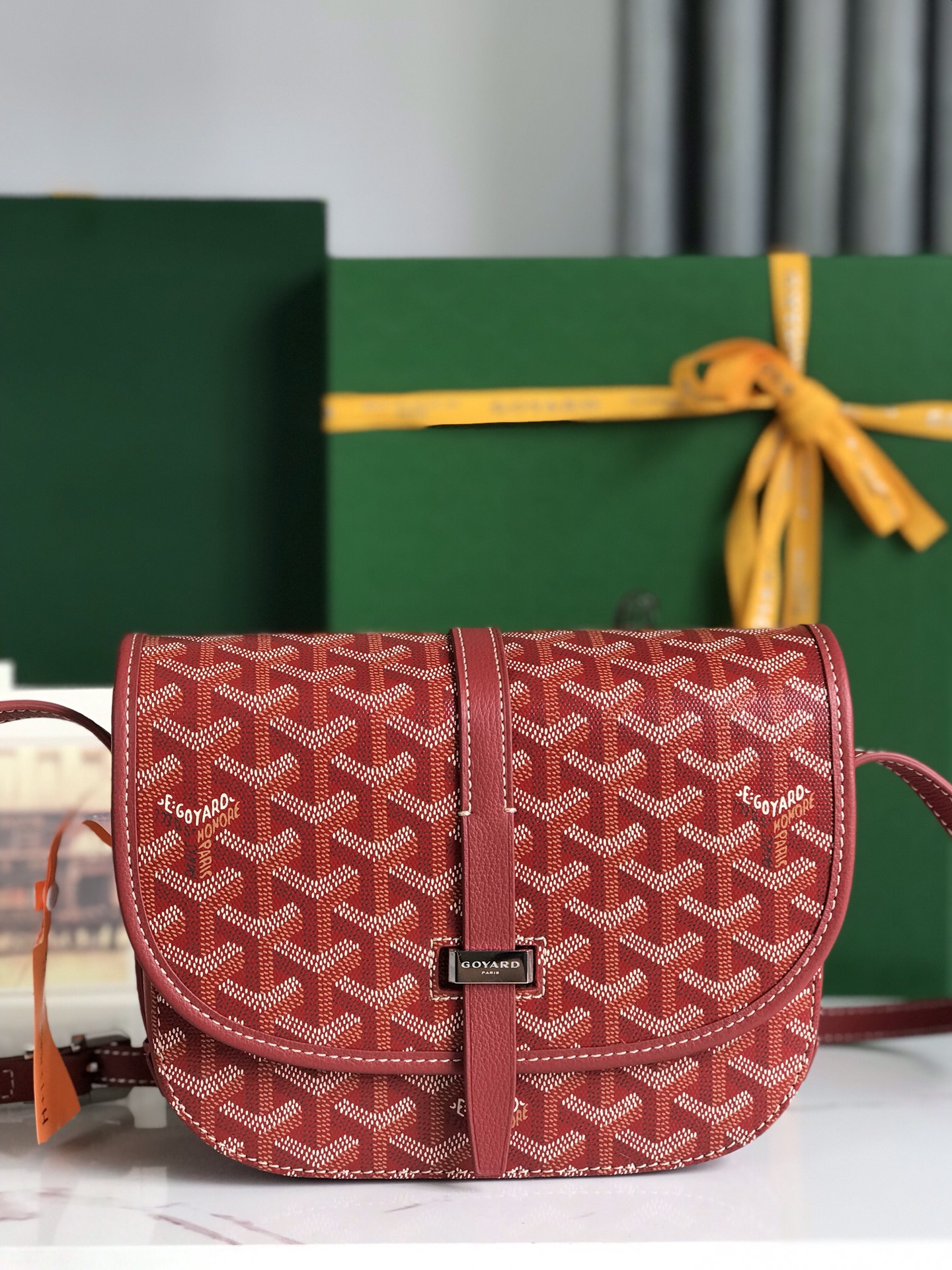 GOYARD Goyardine Belvedere II PM Messenger Bag red