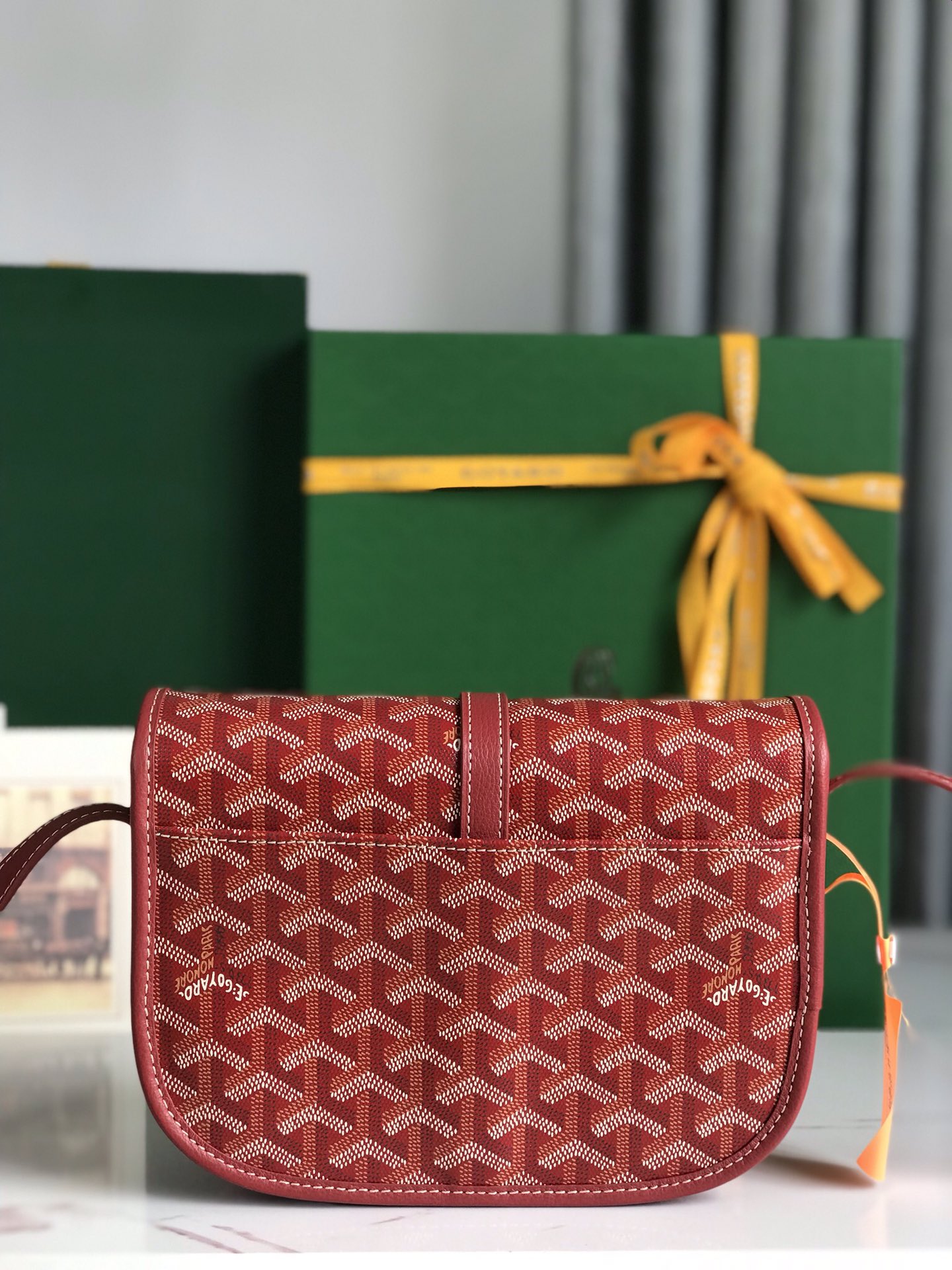 GOYARD Goyardine Belvedere II PM Messenger Bag red