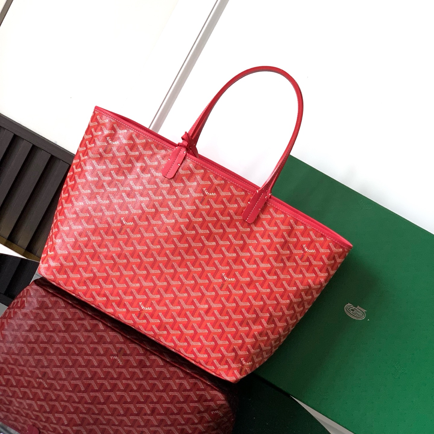 GOYARD Goyardine Le Jardin Saint Louis PM Iris bag red