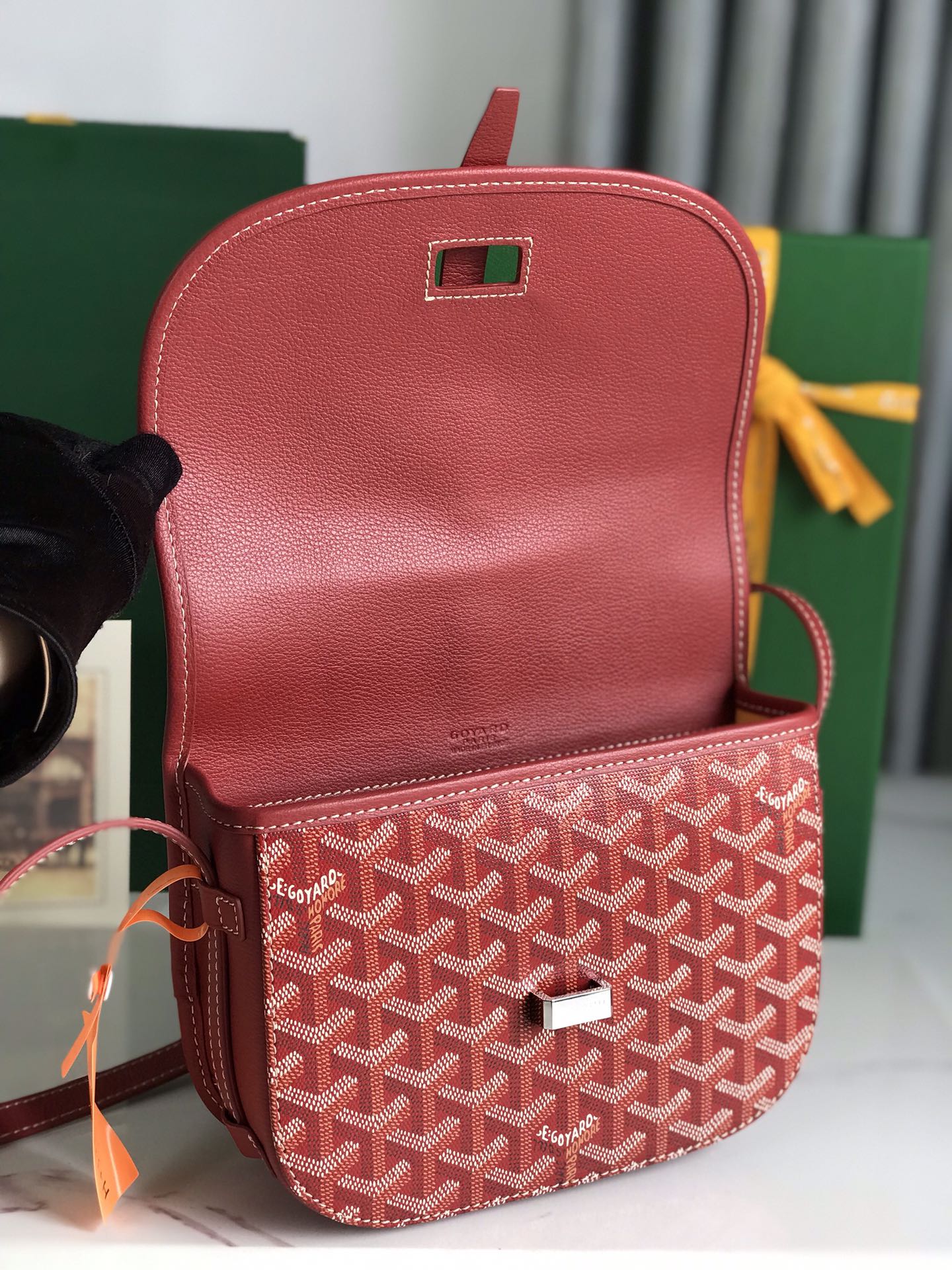 GOYARD Goyardine Belvedere II PM Messenger Bag red