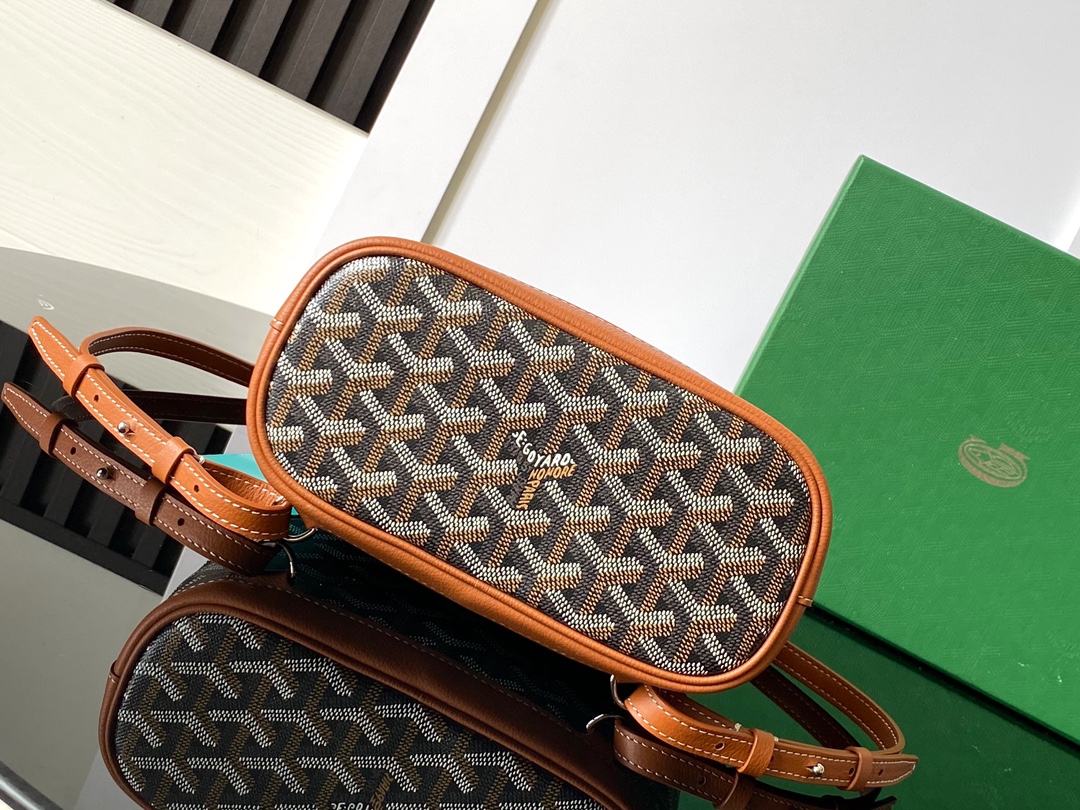 Goyard Alpin Mini 3WAY Leather Backpack Black brown