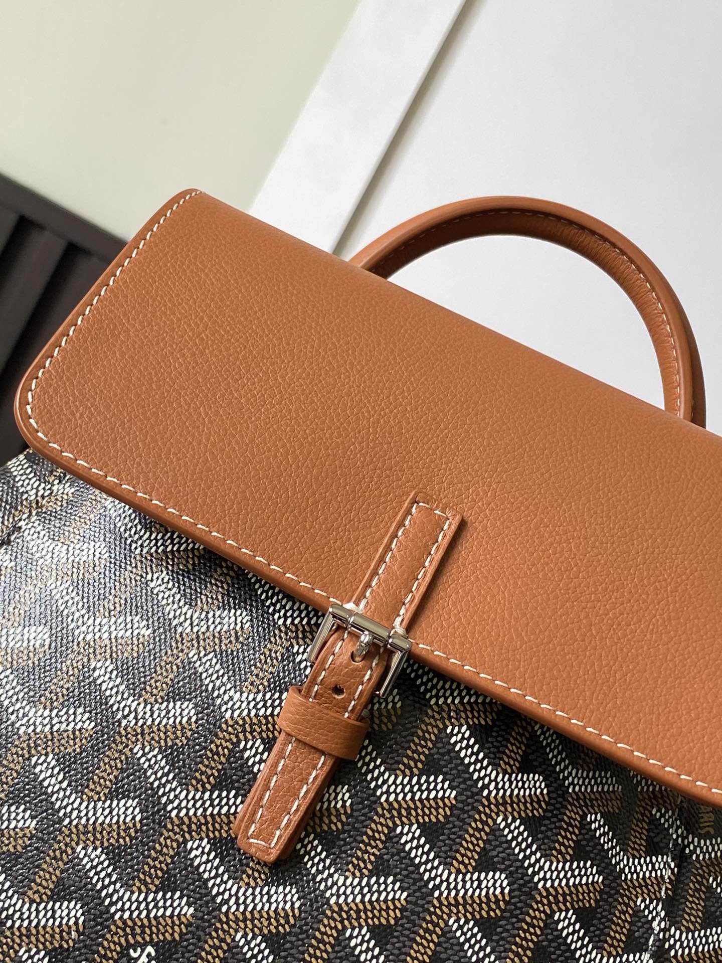 Goyard Alpin Mini 3WAY Leather Backpack Black brown