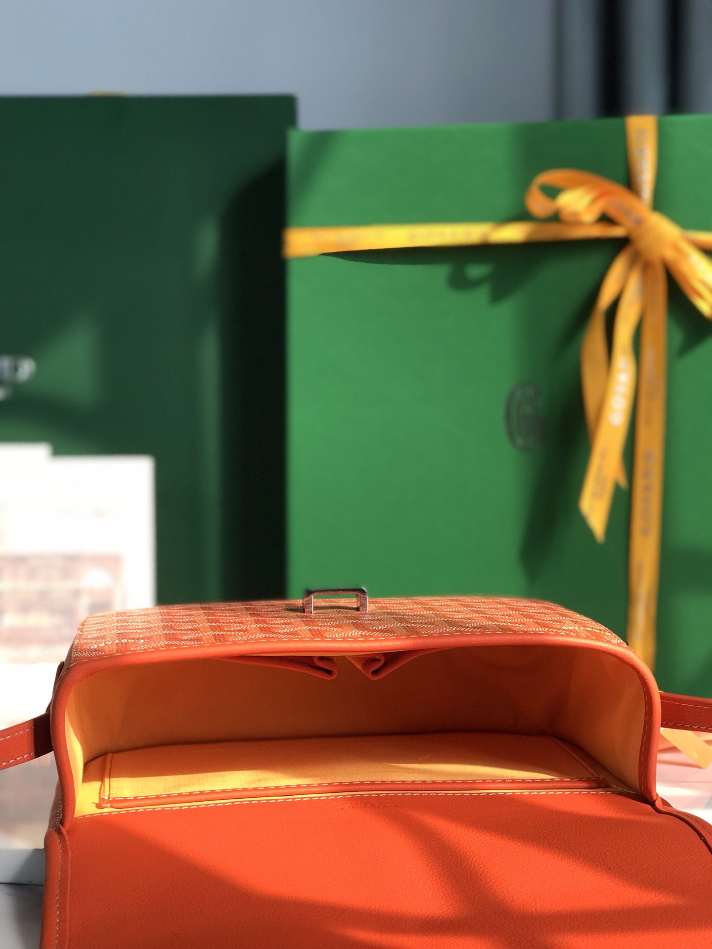 GOYARD Goyardine Belvedere II PM Messenger Bag orange