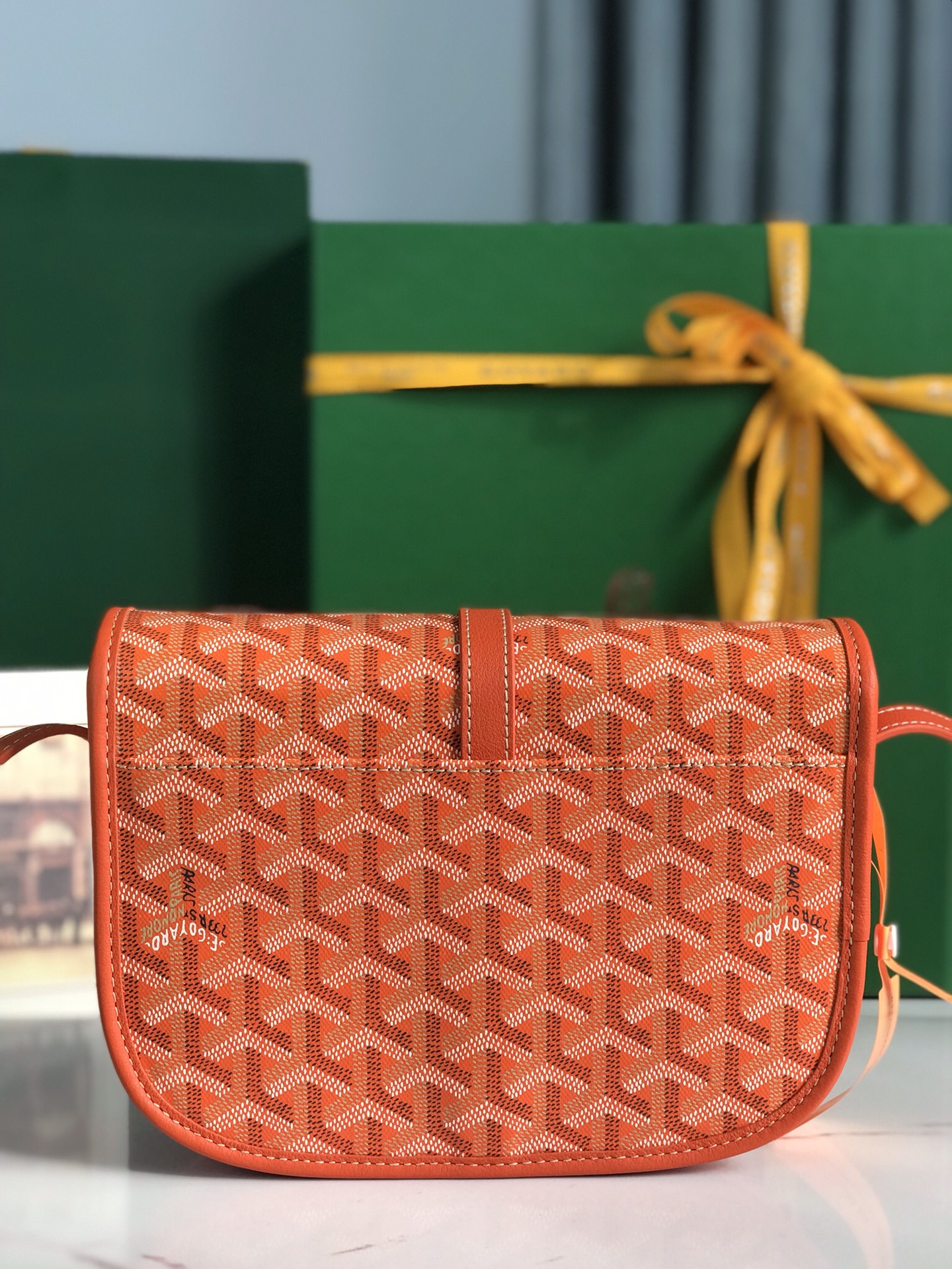 GOYARD Goyardine Belvedere II PM Messenger Bag orange