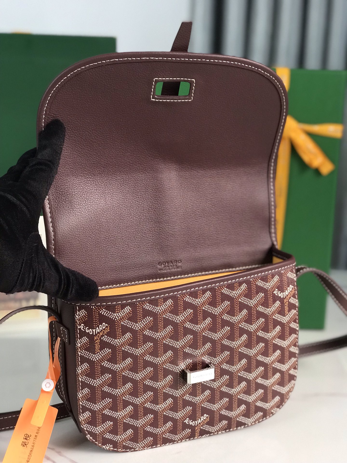 GOYARD Goyardine Belvedere II PM Messenger Bag brown