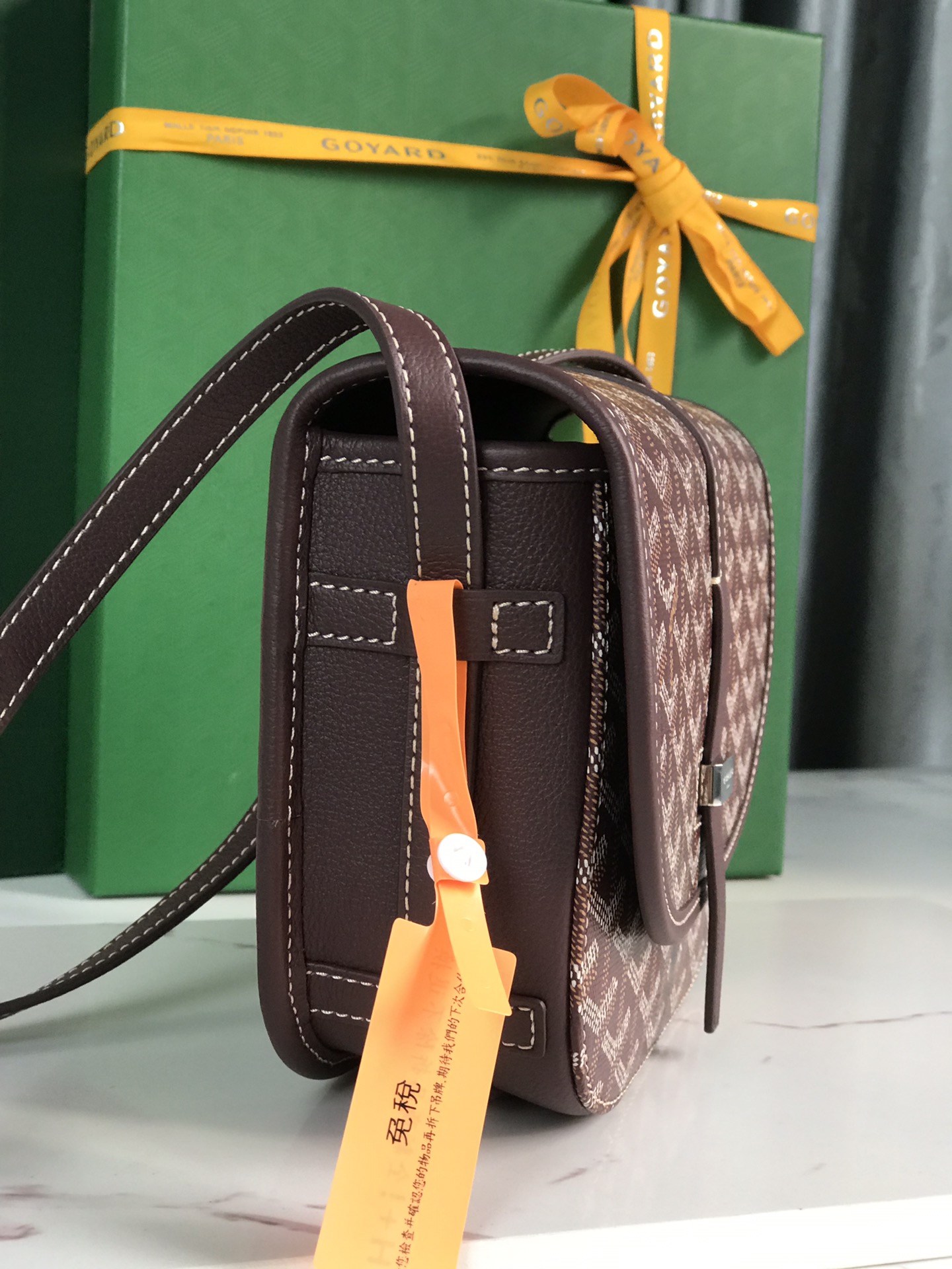 GOYARD Goyardine Belvedere II PM Messenger Bag brown