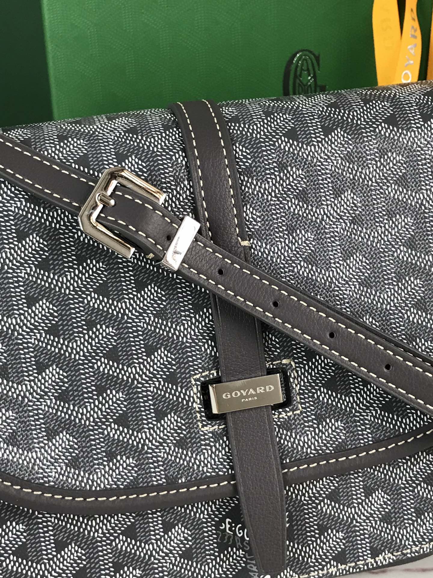 GOYARD Goyardine Belvedere II PM Messenger Bag gray