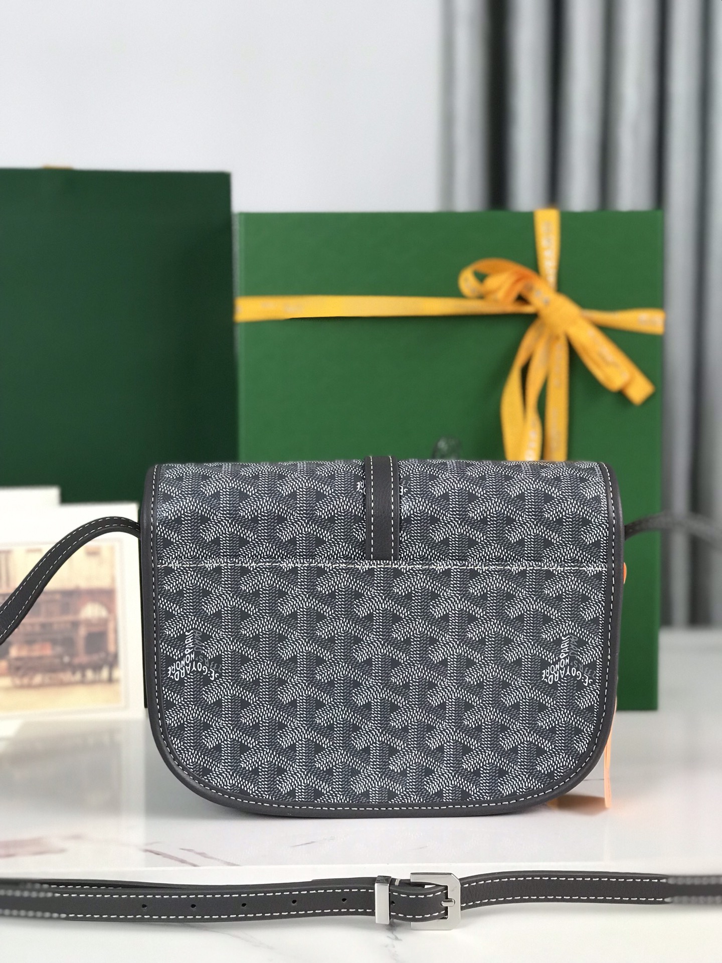 GOYARD Goyardine Belvedere II PM Messenger Bag gray