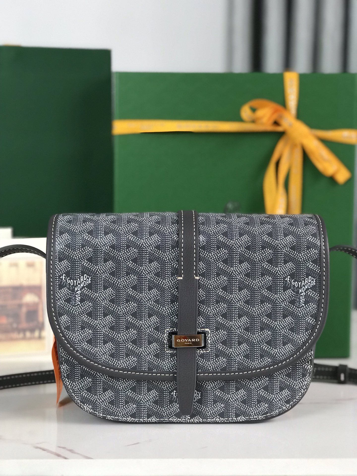 GOYARD Goyardine Belvedere II PM Messenger Bag gray