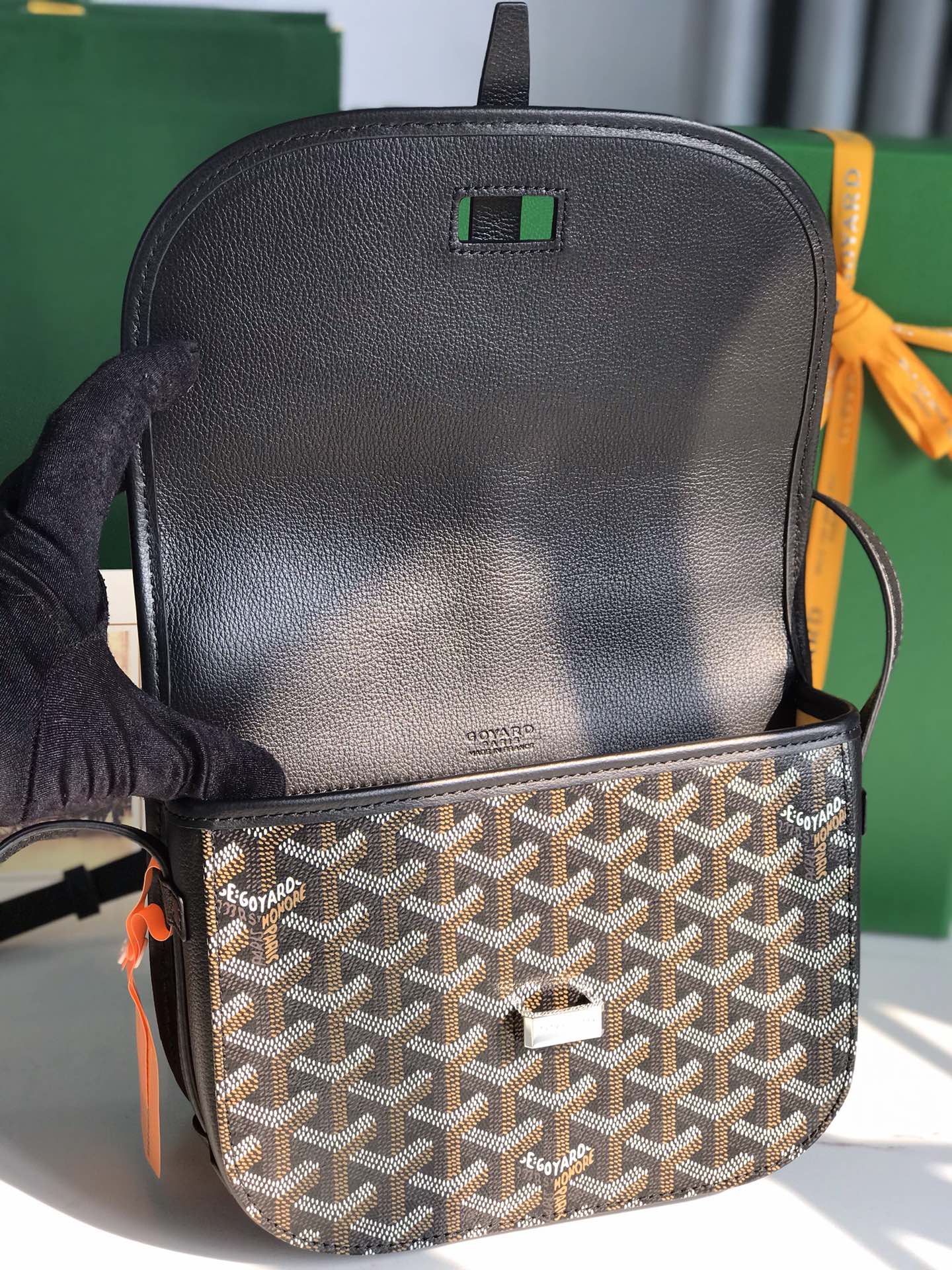 GOYARD Goyardine Belvedere II PM Messenger Bag Black