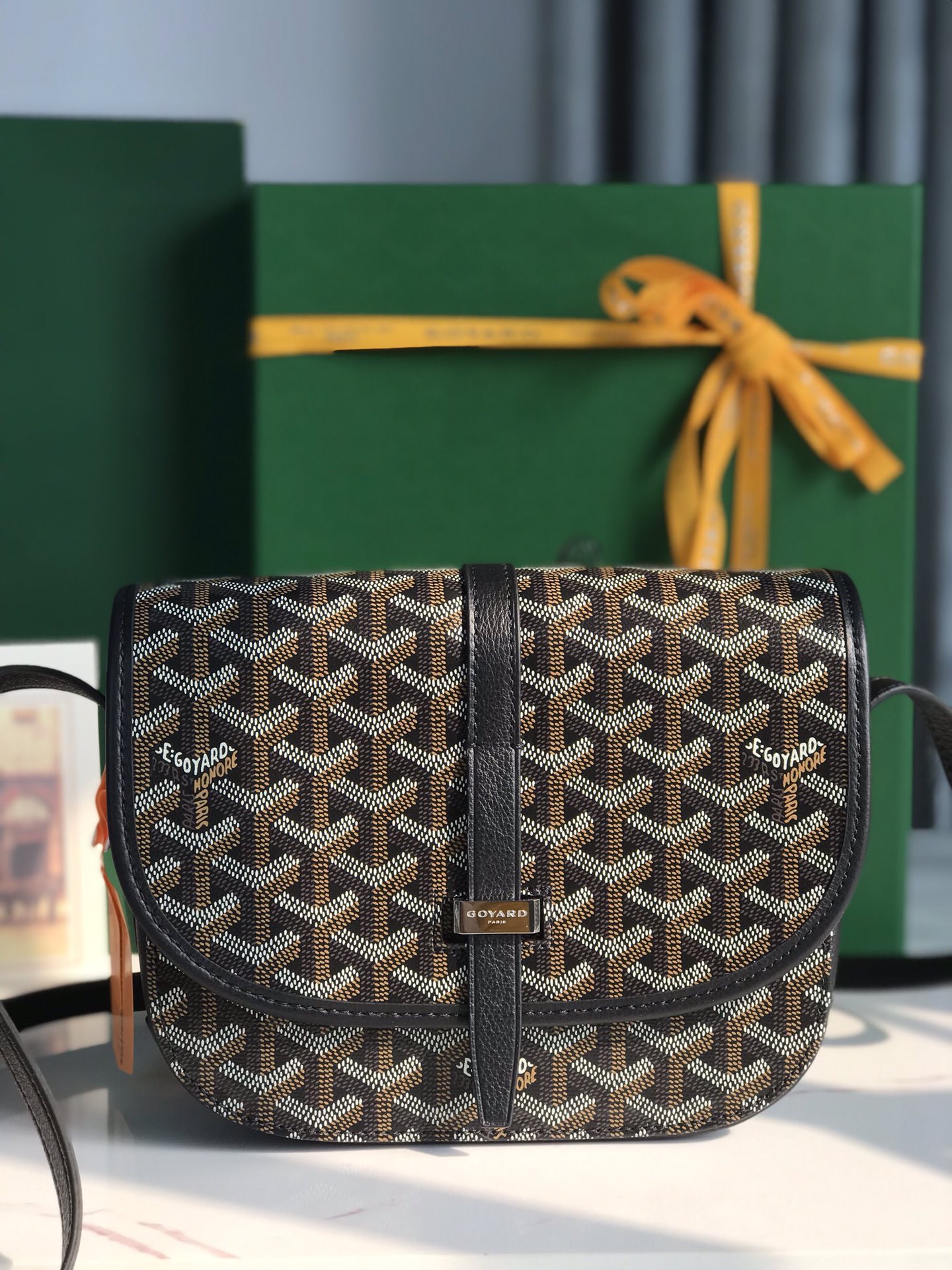GOYARD Goyardine Belvedere II PM Messenger Bag Black