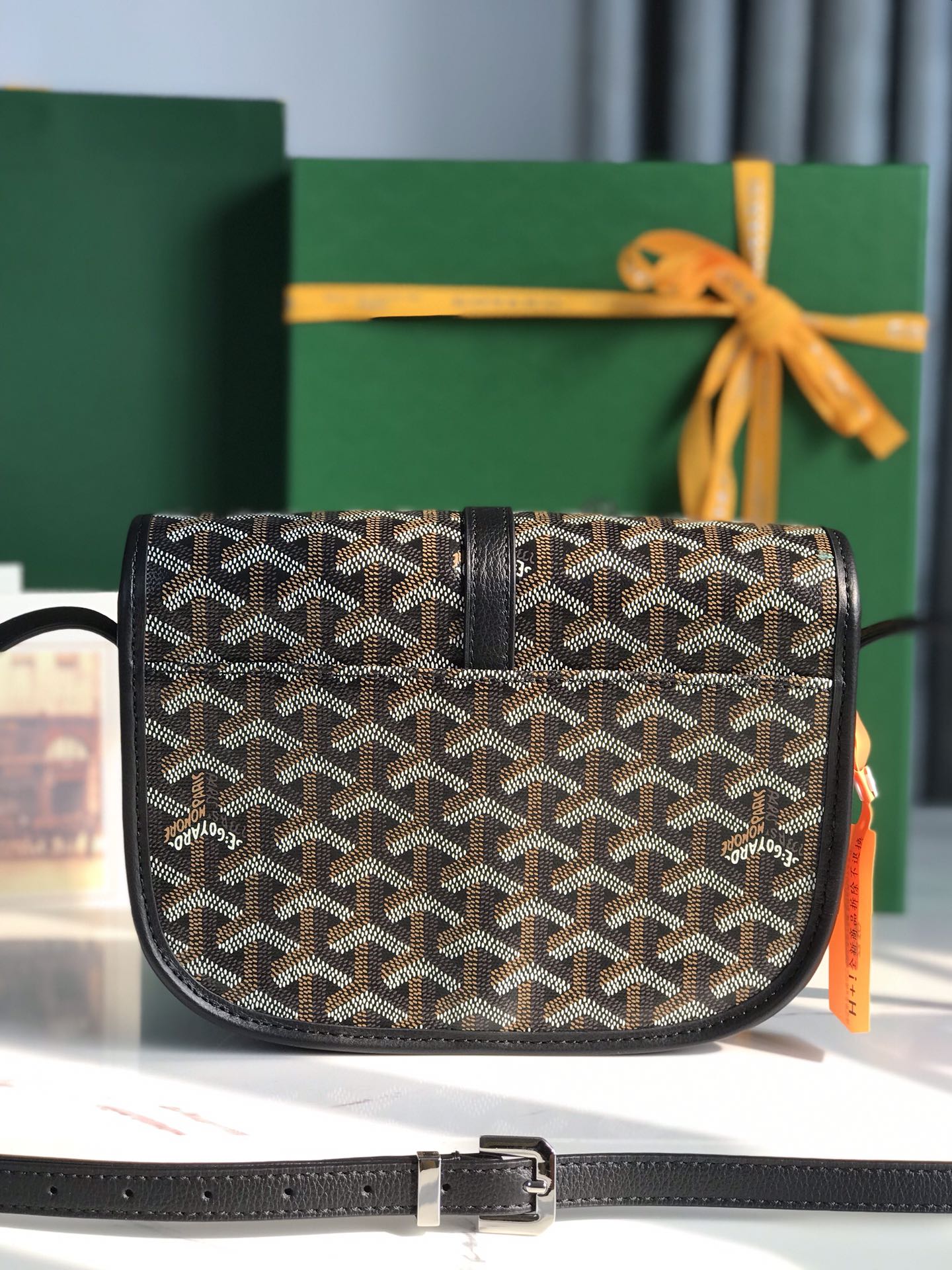GOYARD Goyardine Belvedere II PM Messenger Bag Black