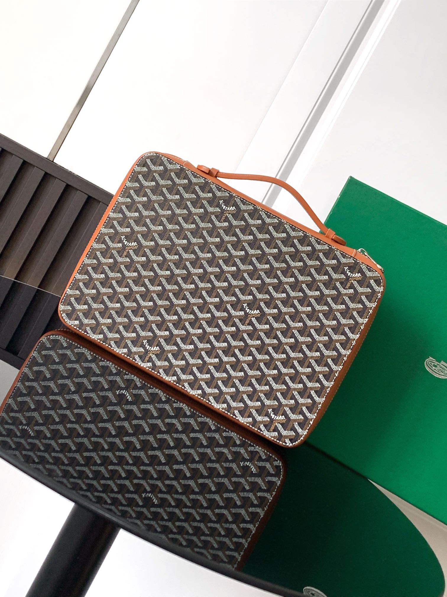 GOYARD Goyardine Universal Companion Portfolio brown