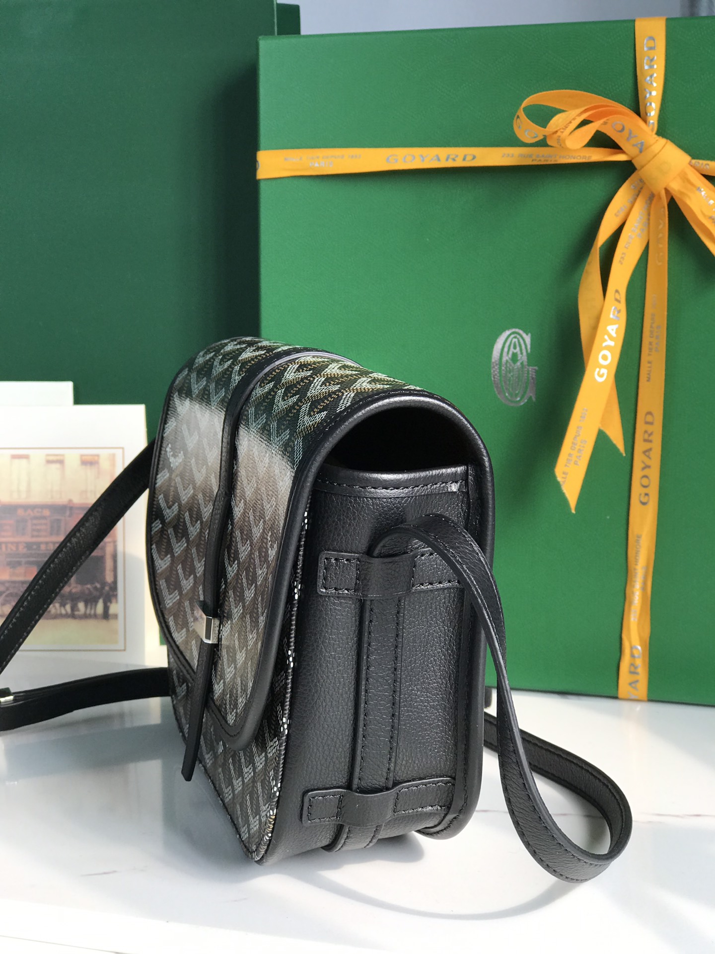GOYARD Goyardine Belvedere II PM Messenger Bag Black