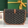 Goyard Black Chevron Coated Canvas & Brown Decize