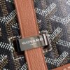 Goyard Black Chevron Coated Canvas & Brown Decize
