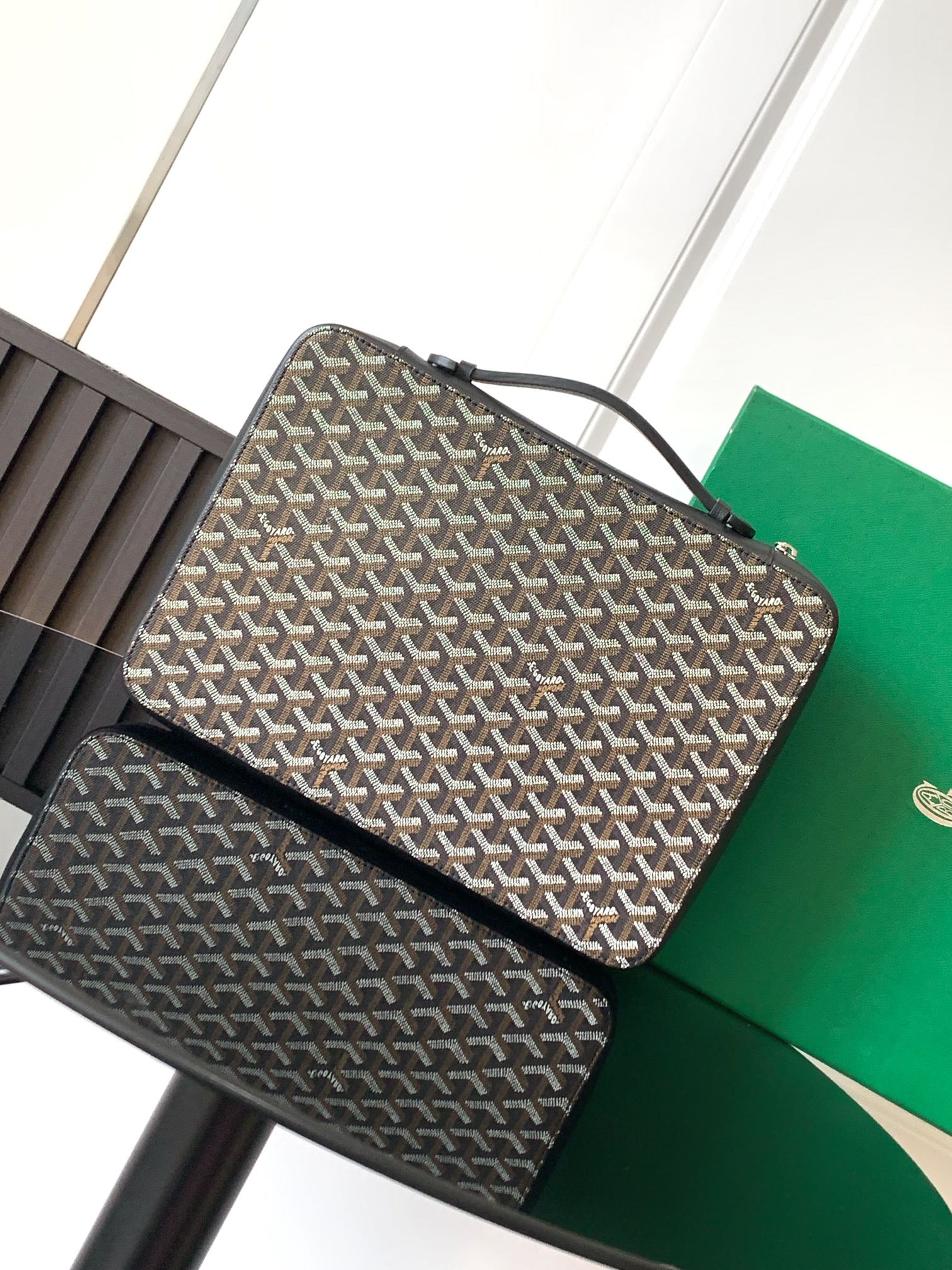 GOYARD Goyardine Universal Companion Portfolio brown