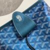 Goyard Pearly Blue Goyardine Canvas And Chevroches