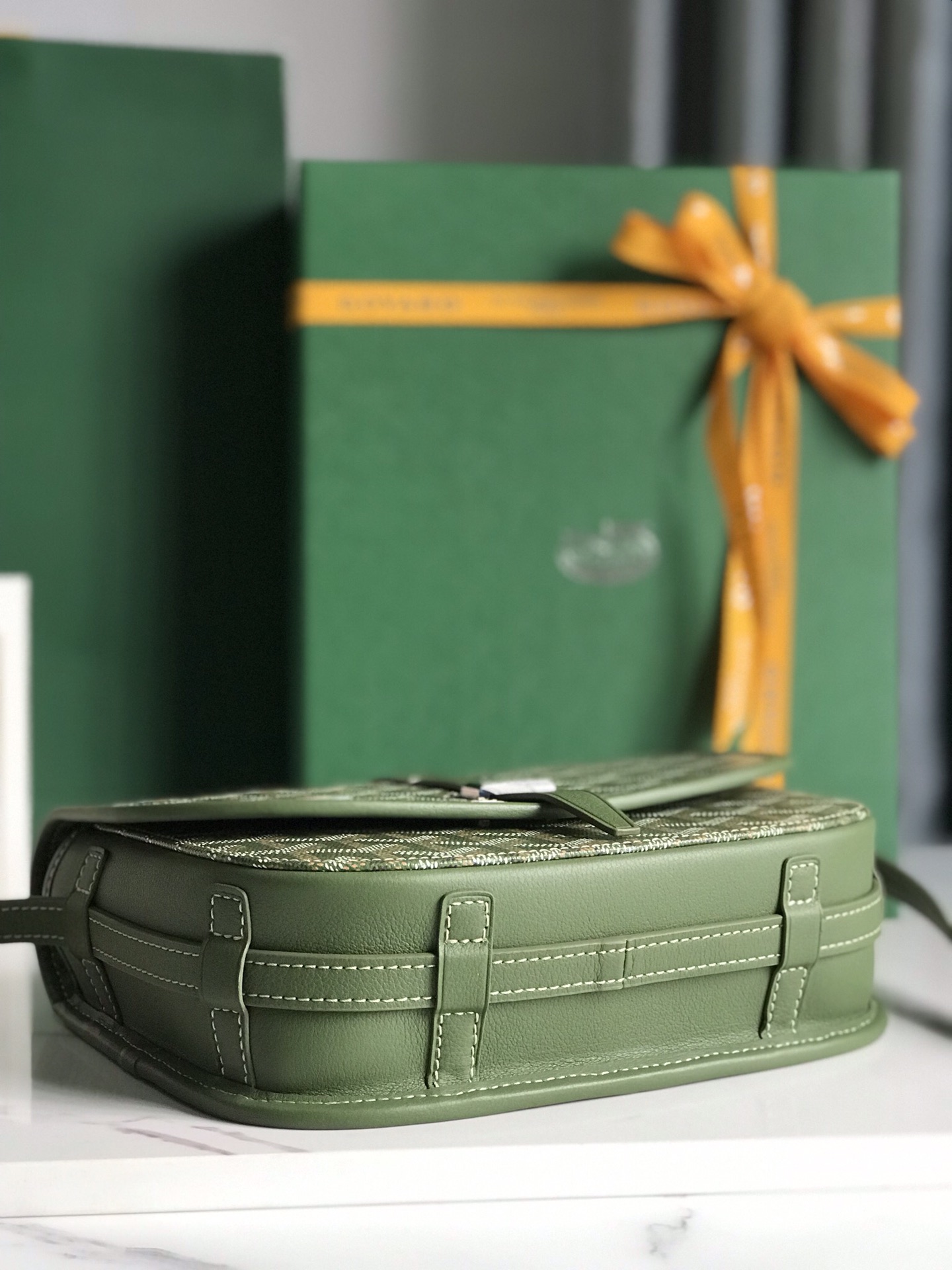 GOYARD Goyardine Belvedere PM Messenger Bag green Kaki