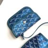 Goyard Pearly Blue Goyardine Canvas And Chevroches