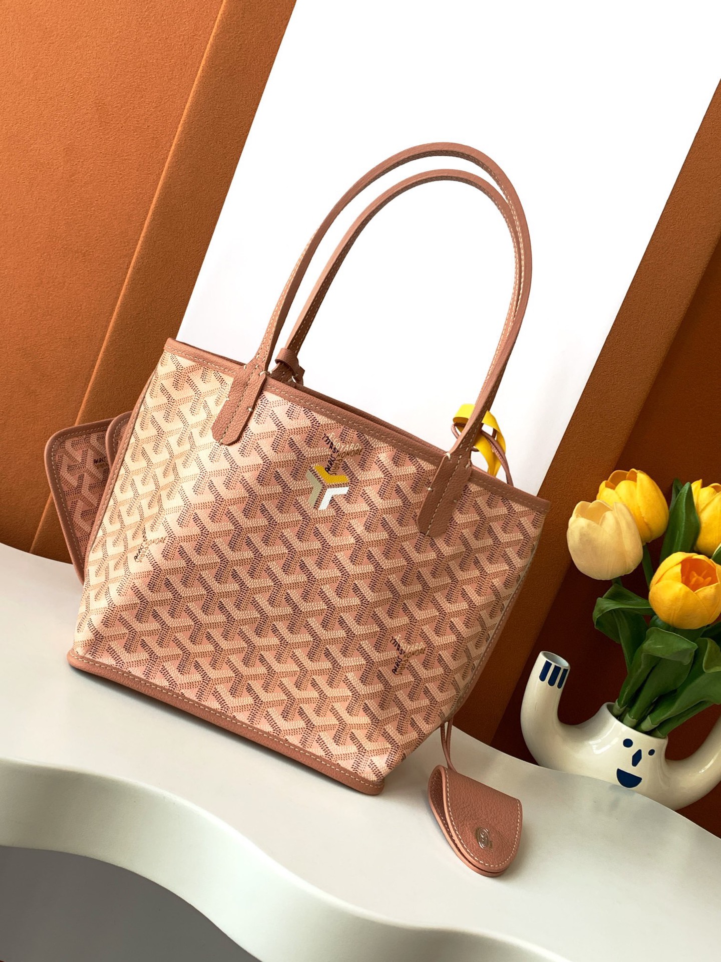 Goyard Tote Bag Ange Mini Pouch f-21489 Salmon Pink