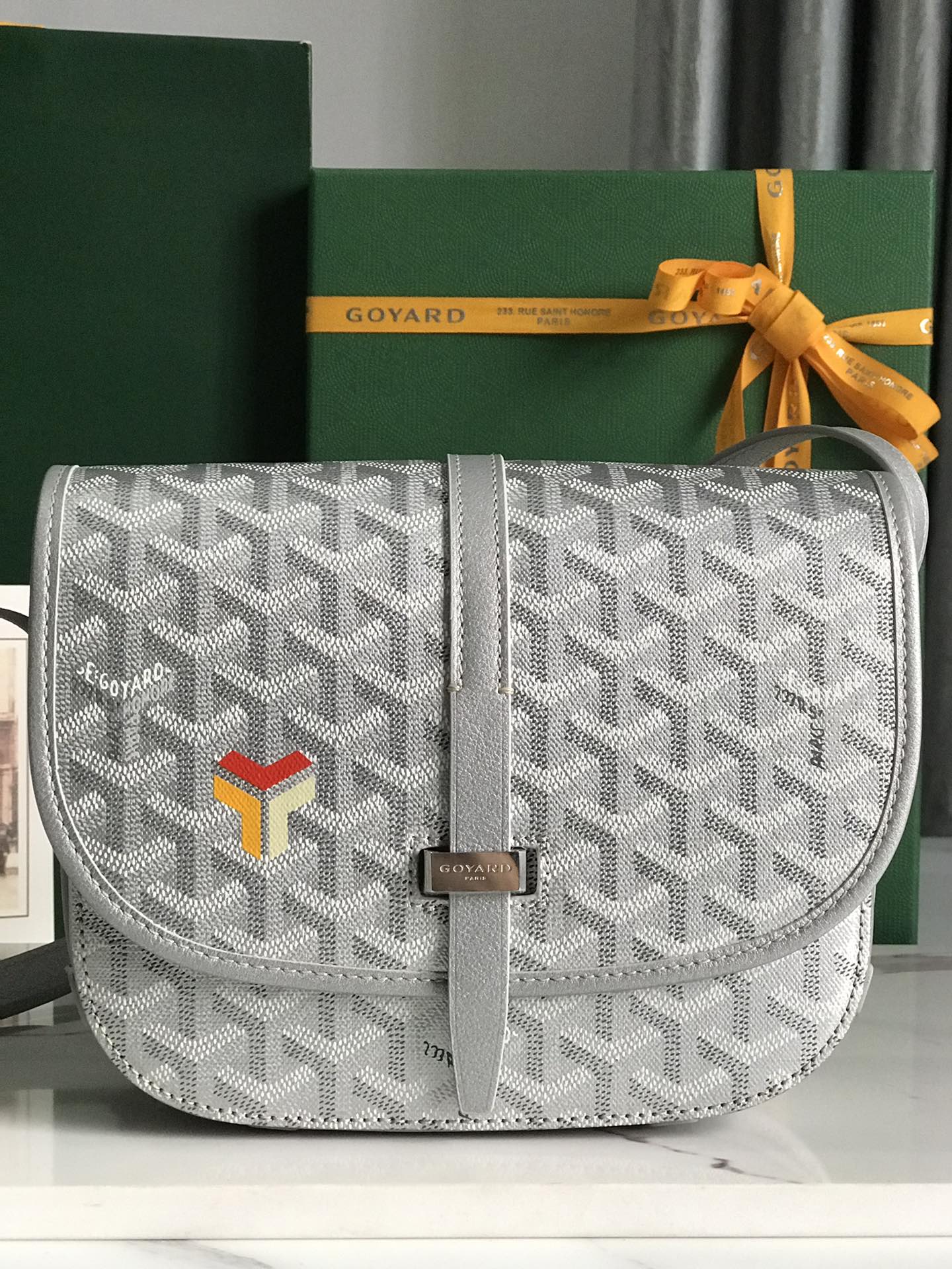Goyard Grey Goyardine Canvas And Chevroches Calfskin …