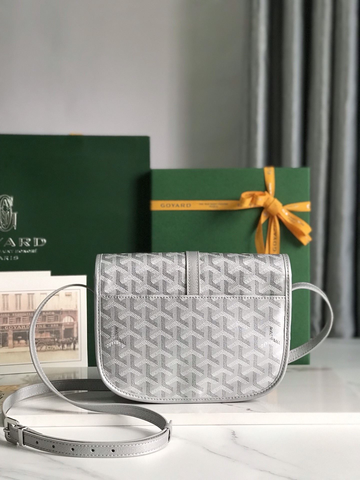 Goyard Grey Goyardine Canvas And Chevroches Calfskin ...