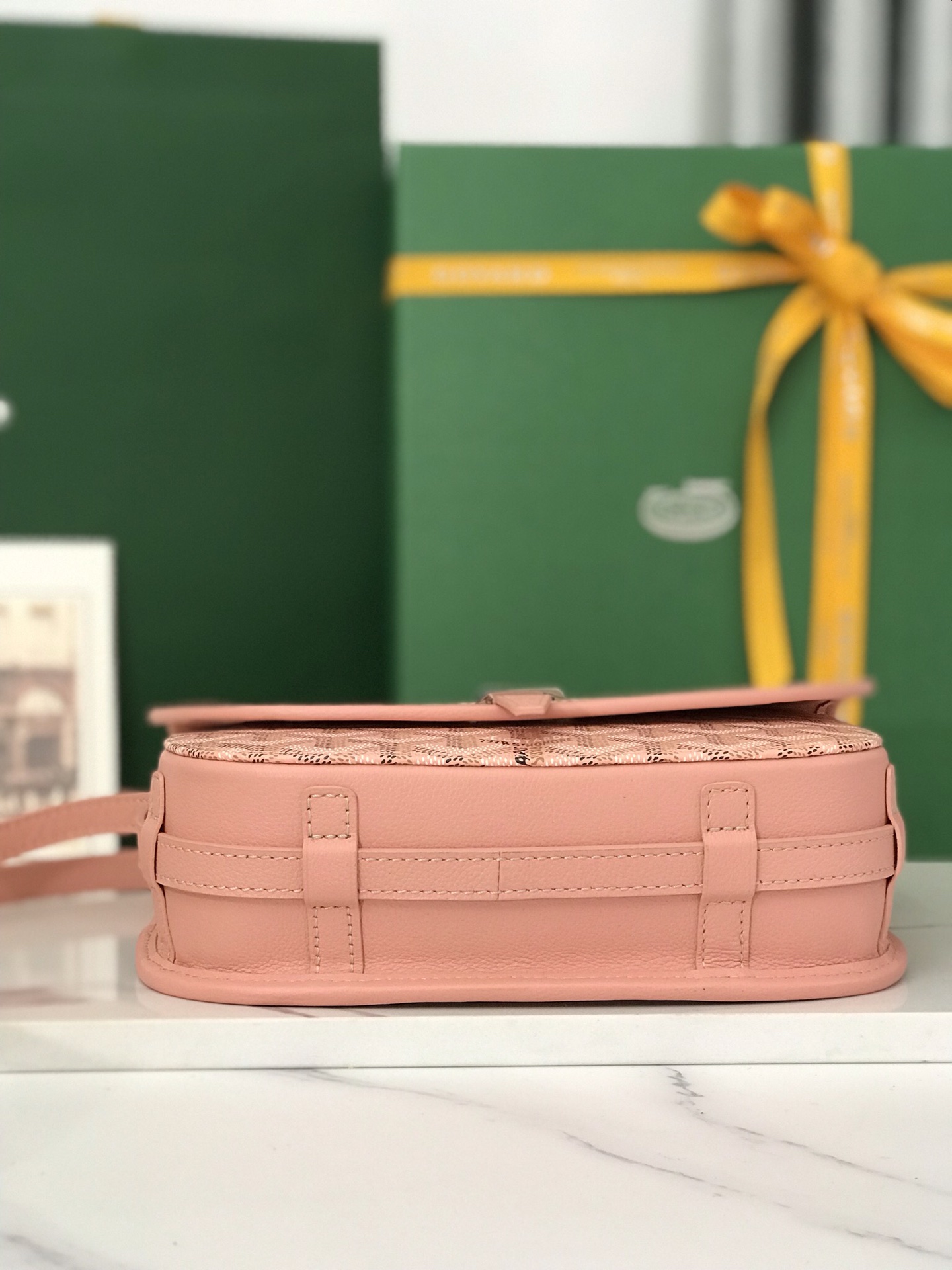 GOYARD Goyardine Belvedere II PM Messenger Bag Pink