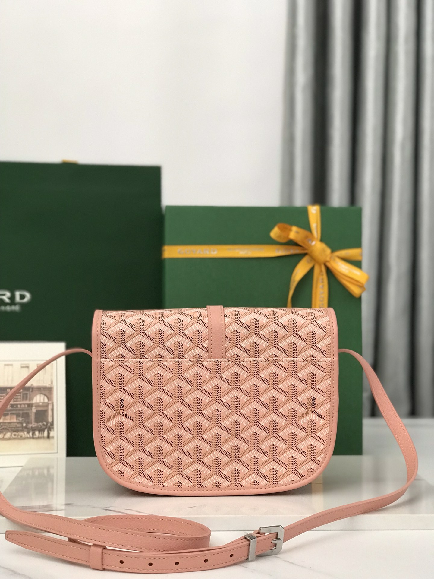 GOYARD Goyardine Belvedere II PM Messenger Bag Pink