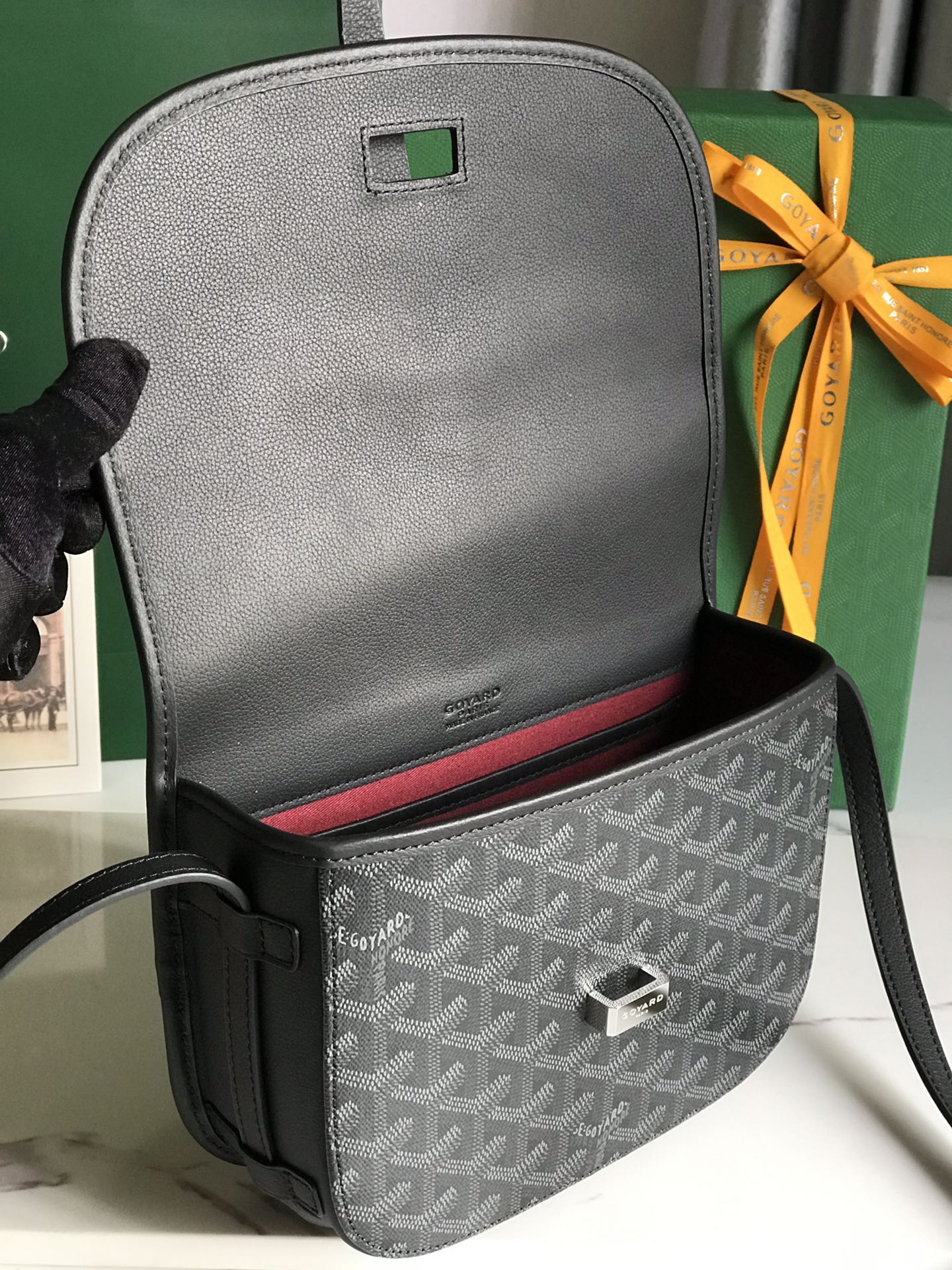 GOYARD Goyardine Belvedere II PM Messenger Bag Black