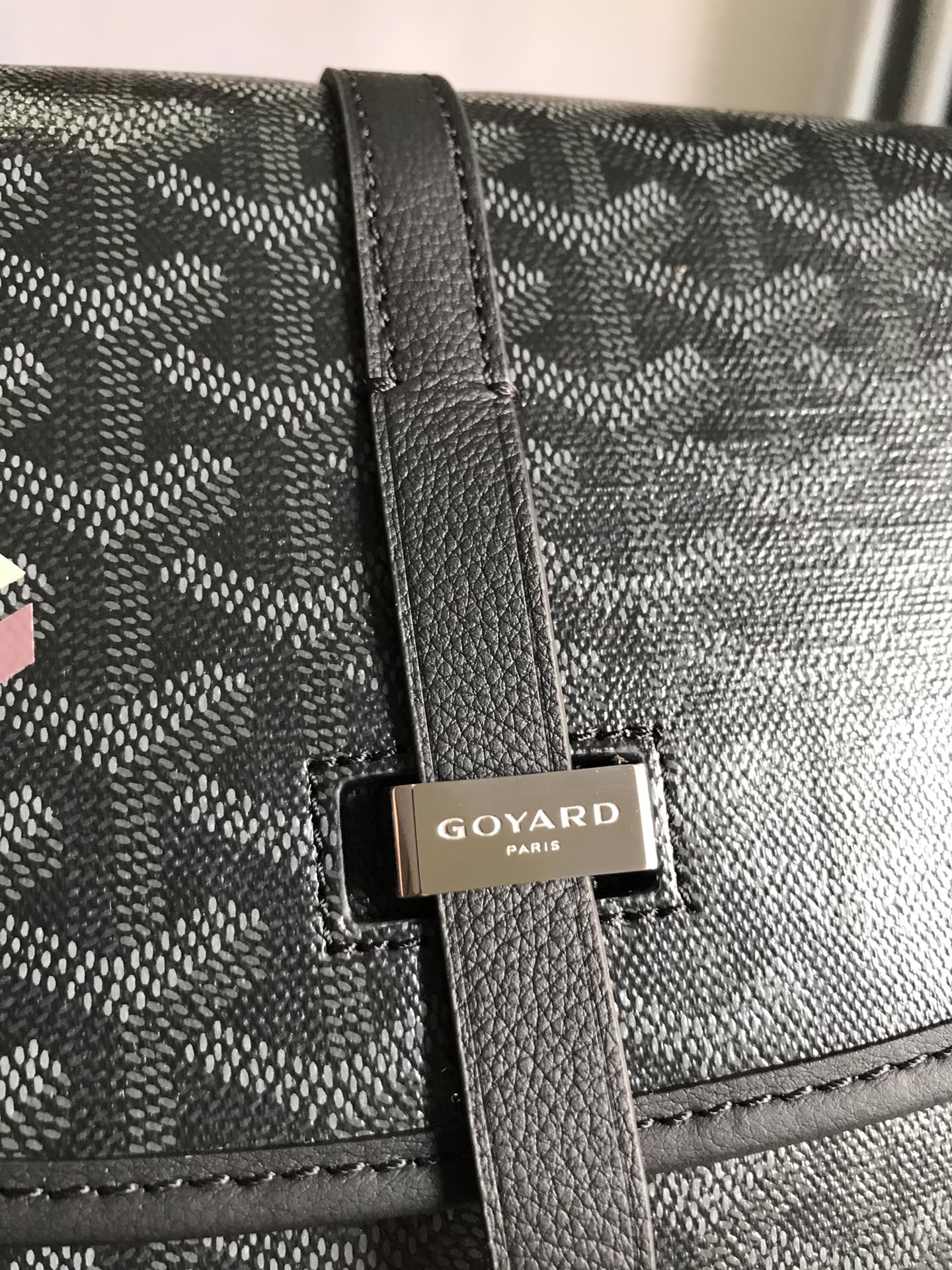 GOYARD Goyardine Belvedere II PM Messenger Bag Black