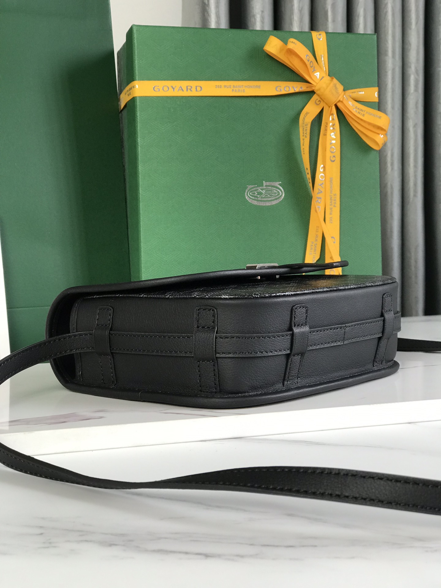 GOYARD Goyardine Belvedere II PM Messenger Bag Black