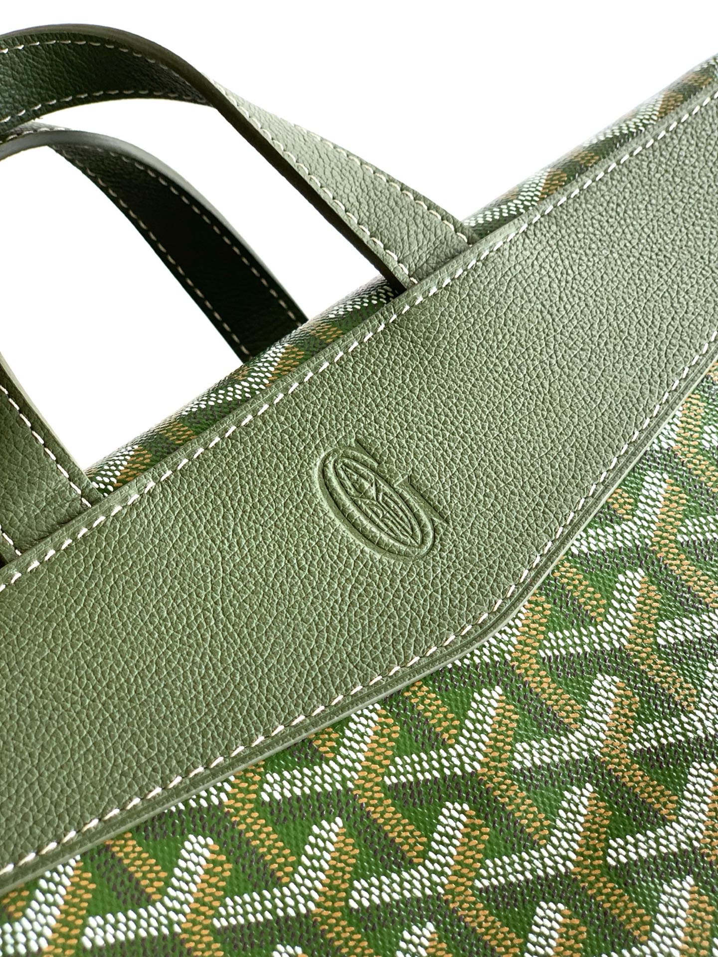 GOYARD Goyardine Calfskin Cisalpin MM Backpack Khaki 1658449